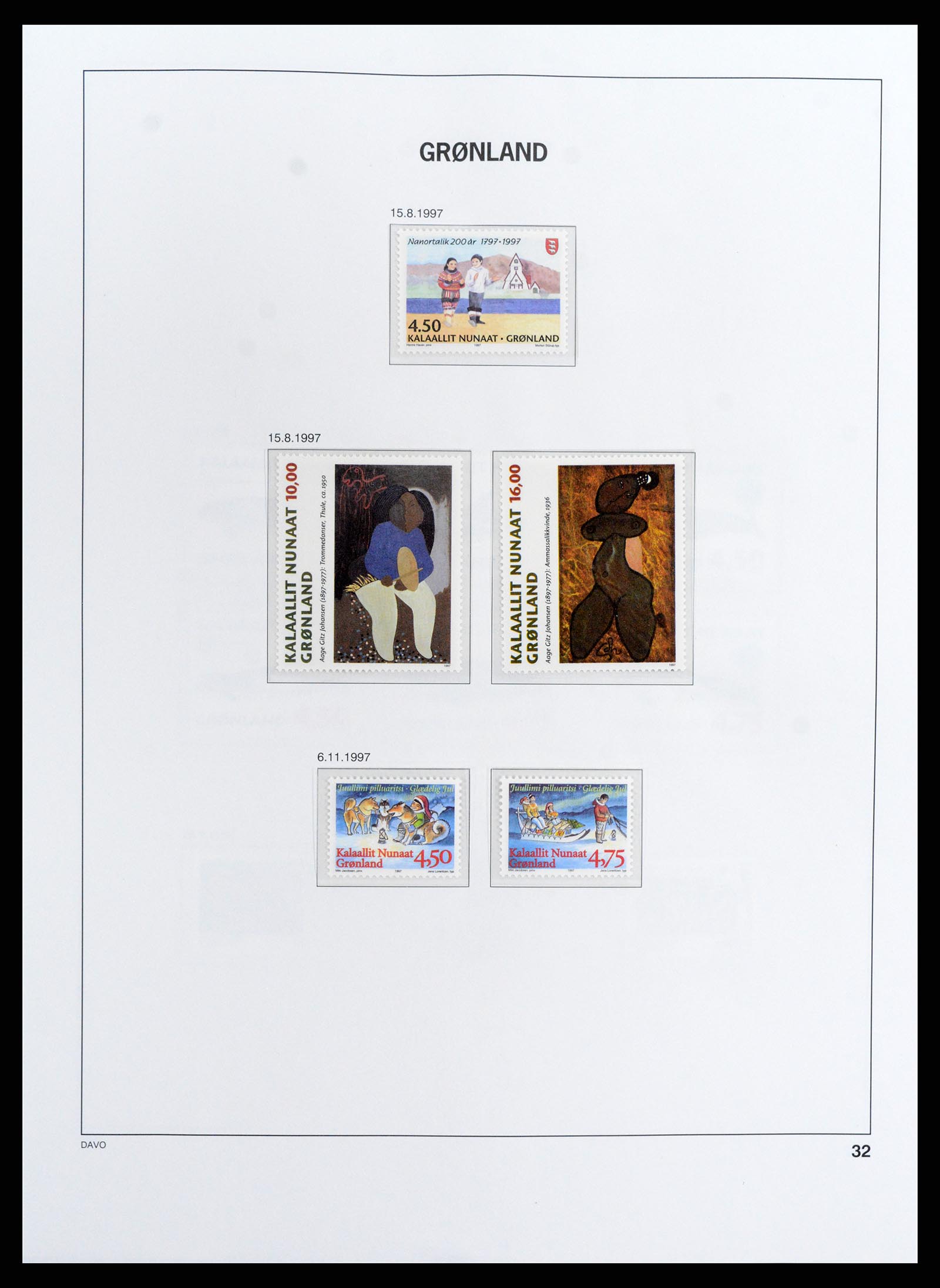 37802 034 - Postzegelverzameling 37802 Groenland 1905-2019!
