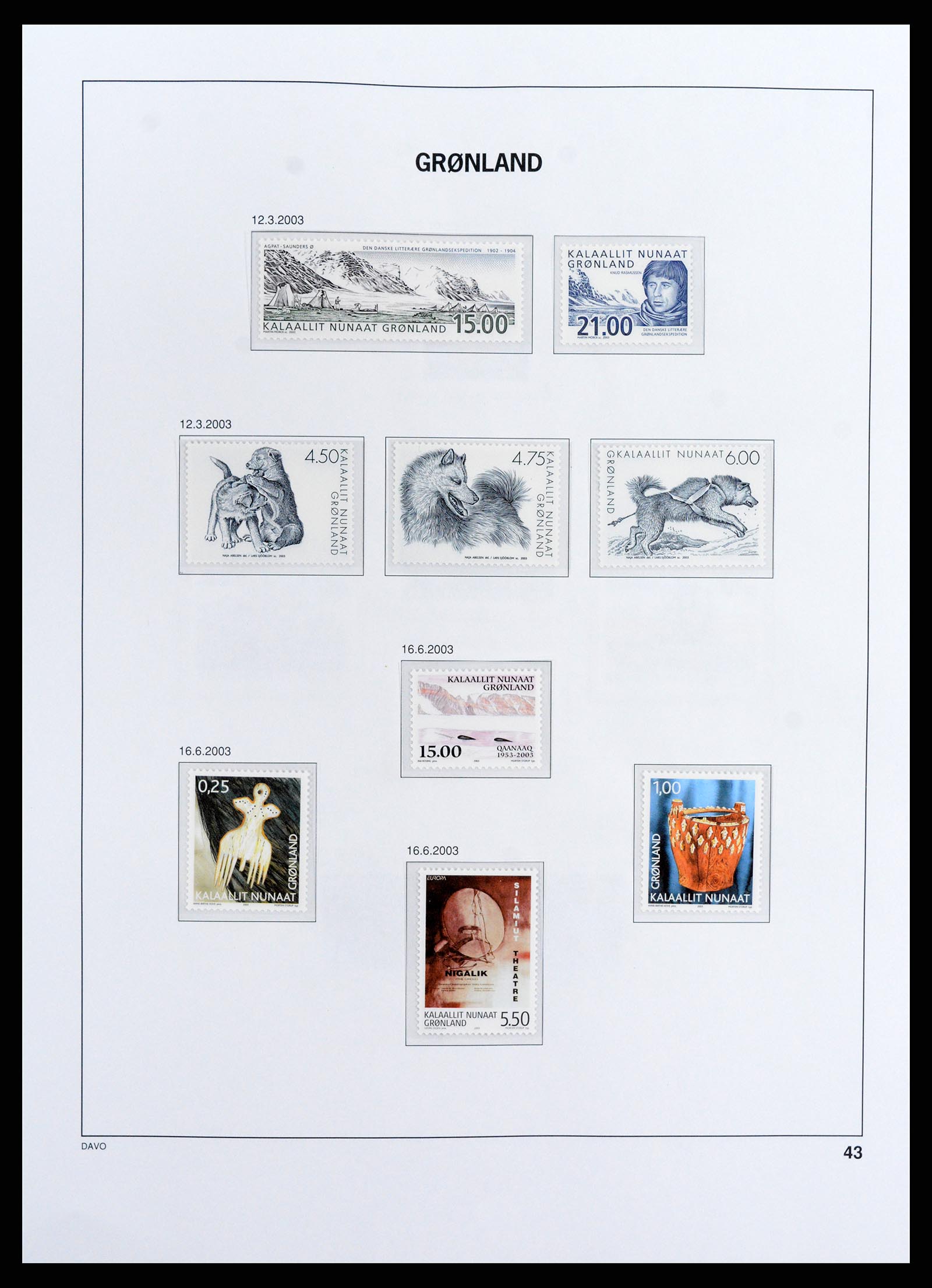 37802 045 - Postzegelverzameling 37802 Groenland 1905-2019!