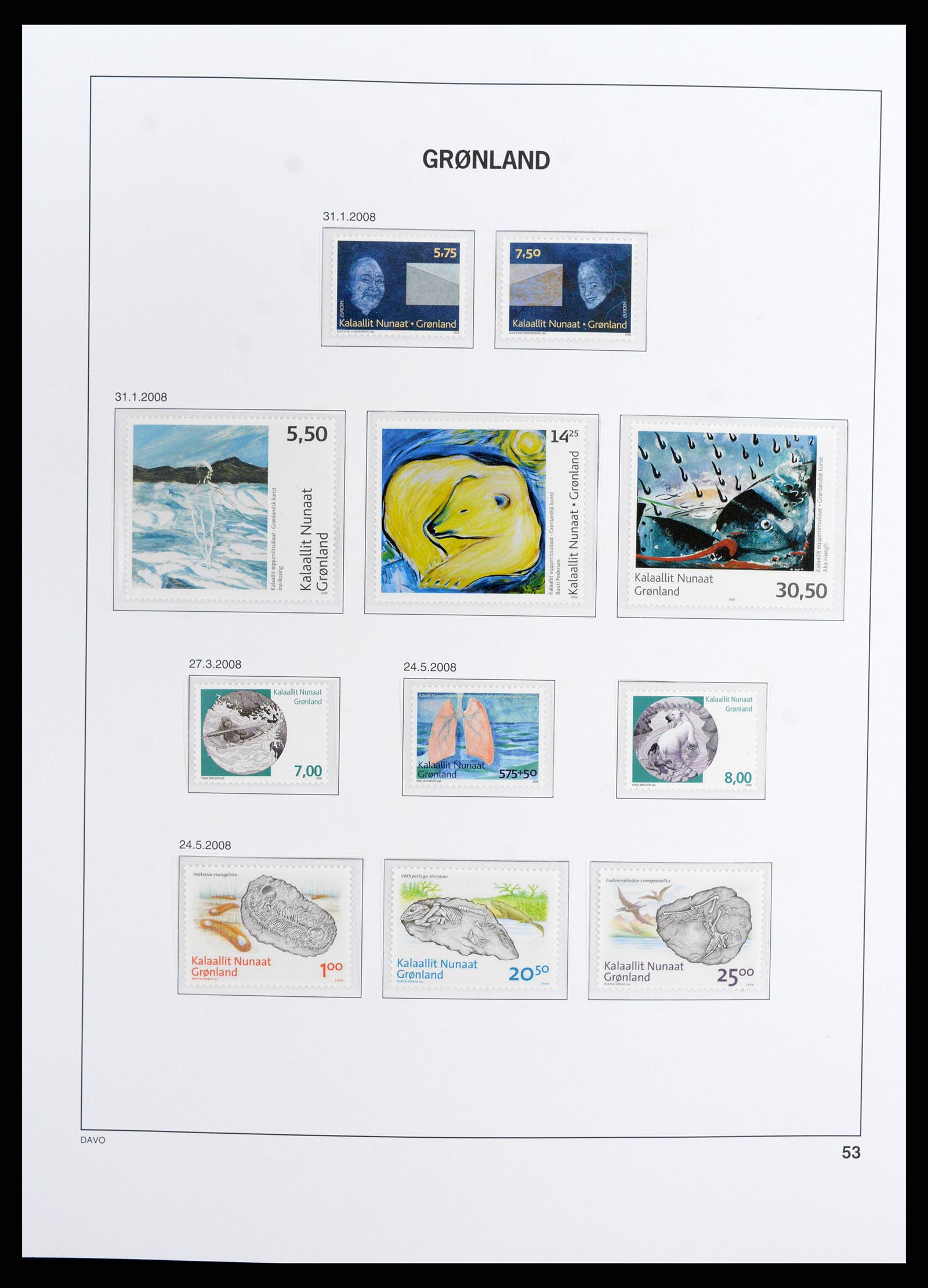 37802 055 - Stamp Collection 37802 Greenland 1905-2019!