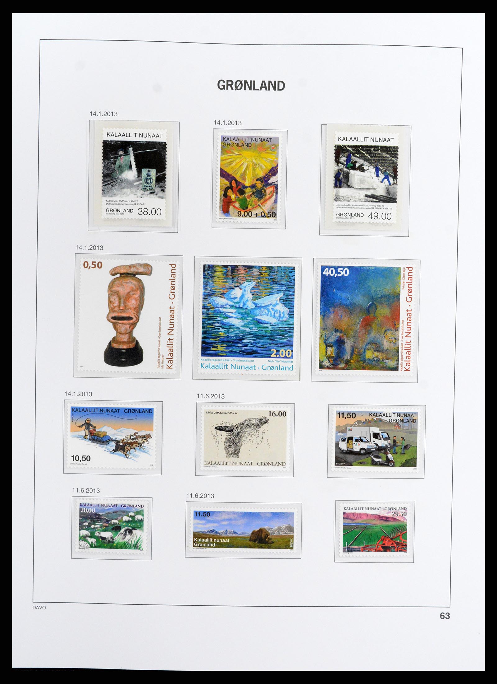 37802 065 - Stamp Collection 37802 Greenland 1905-2019!