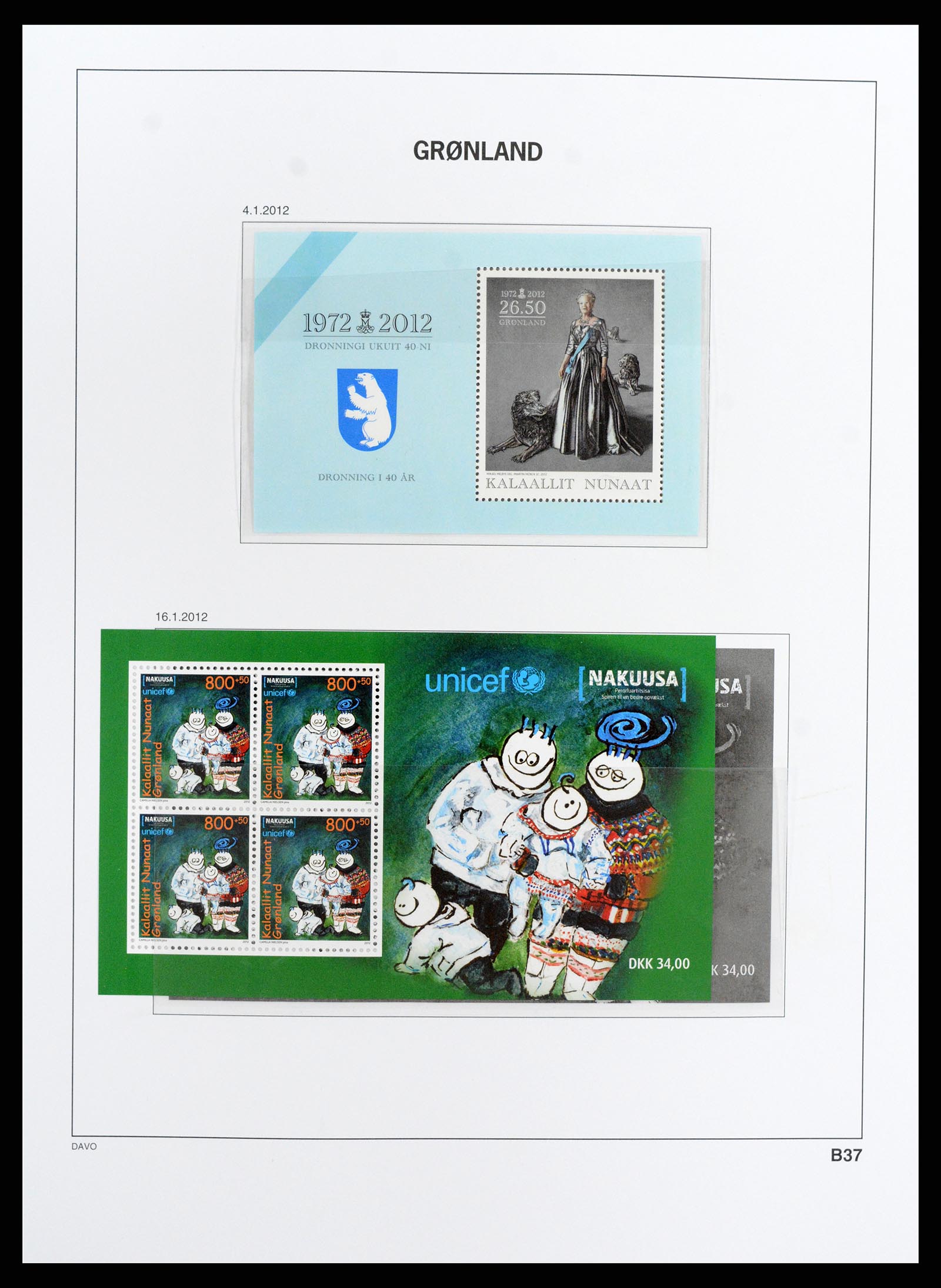 37802 104 - Postzegelverzameling 37802 Groenland 1905-2019!