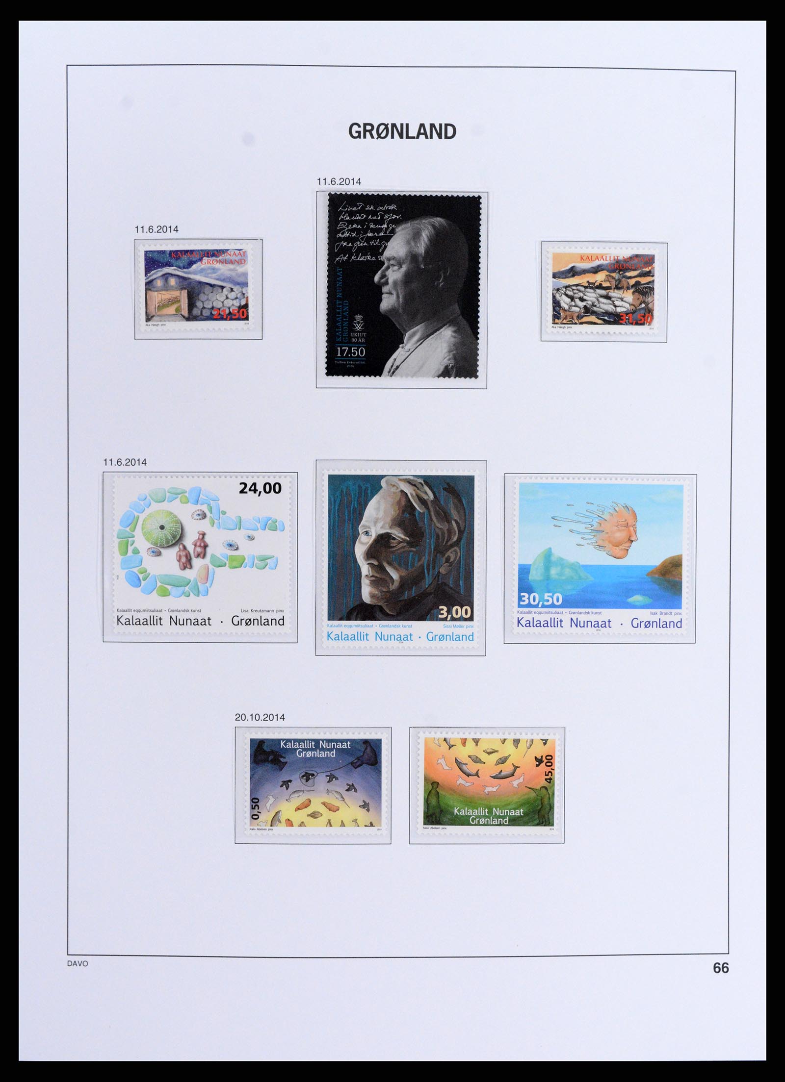 37802 112 - Stamp Collection 37802 Greenland 1905-2019!