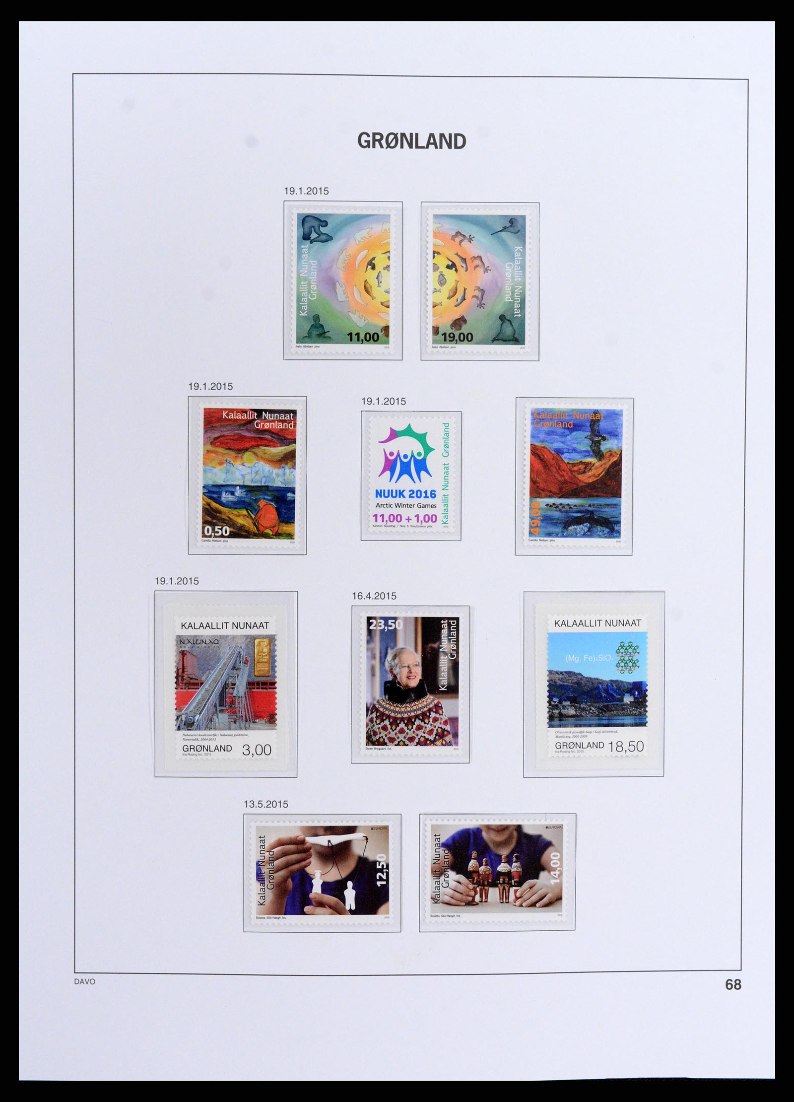 37802 114 - Stamp Collection 37802 Greenland 1905-2019!