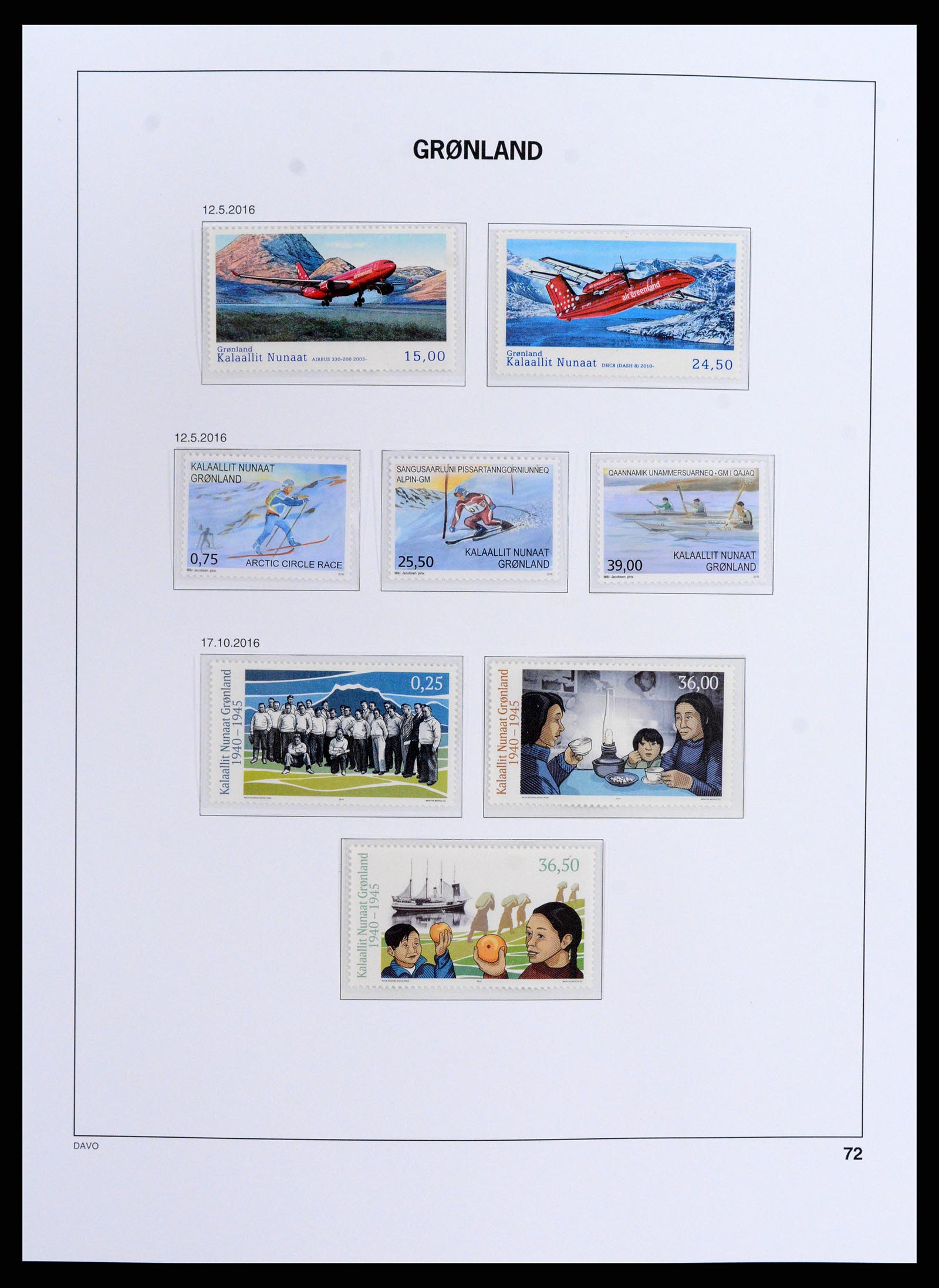 37802 118 - Stamp Collection 37802 Greenland 1905-2019!