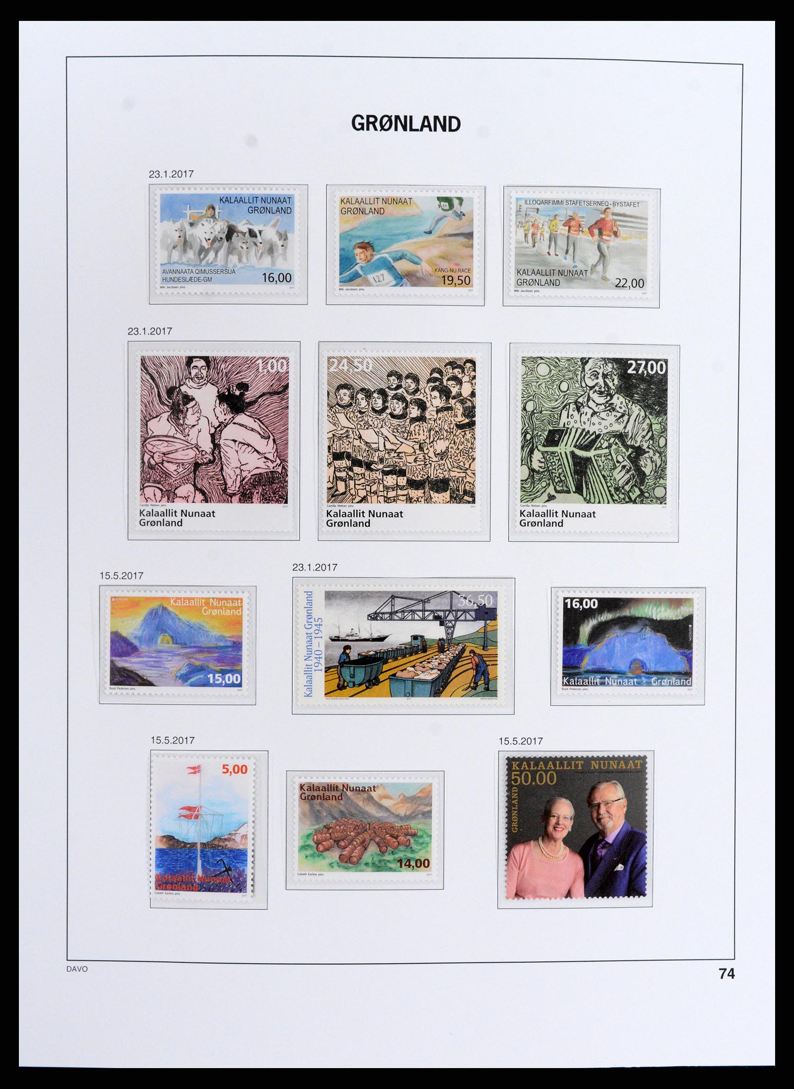 37802 120 - Stamp Collection 37802 Greenland 1905-2019!