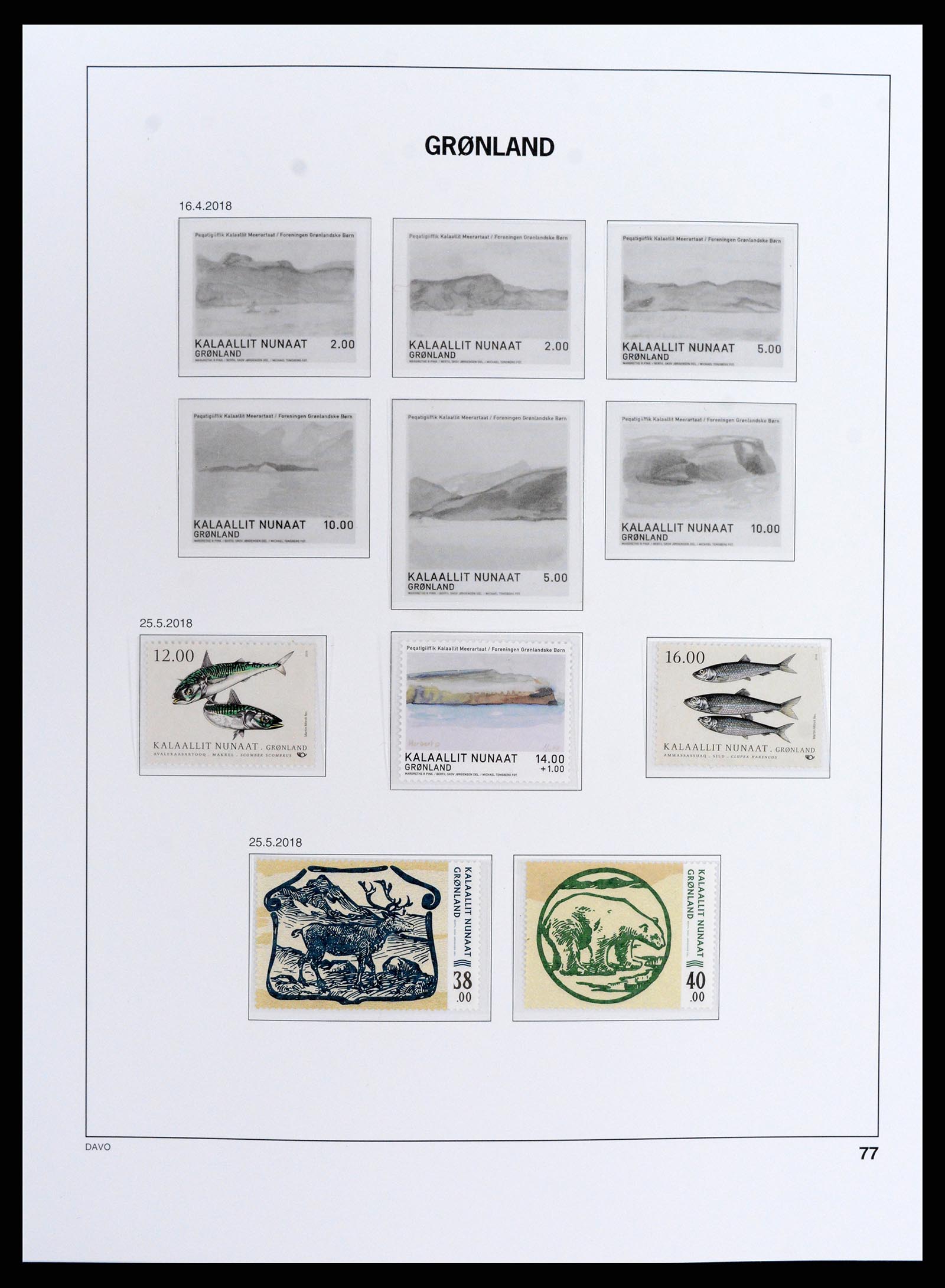 37802 123 - Stamp Collection 37802 Greenland 1905-2019!