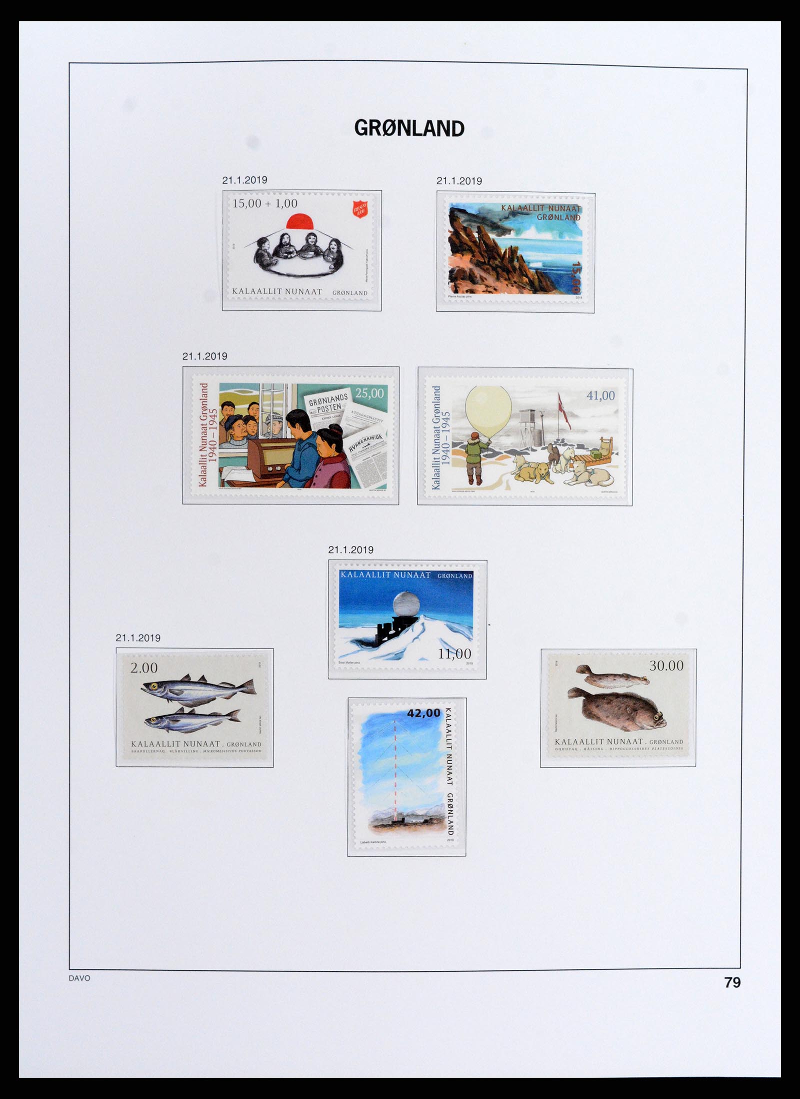 37802 125 - Postzegelverzameling 37802 Groenland 1905-2019!