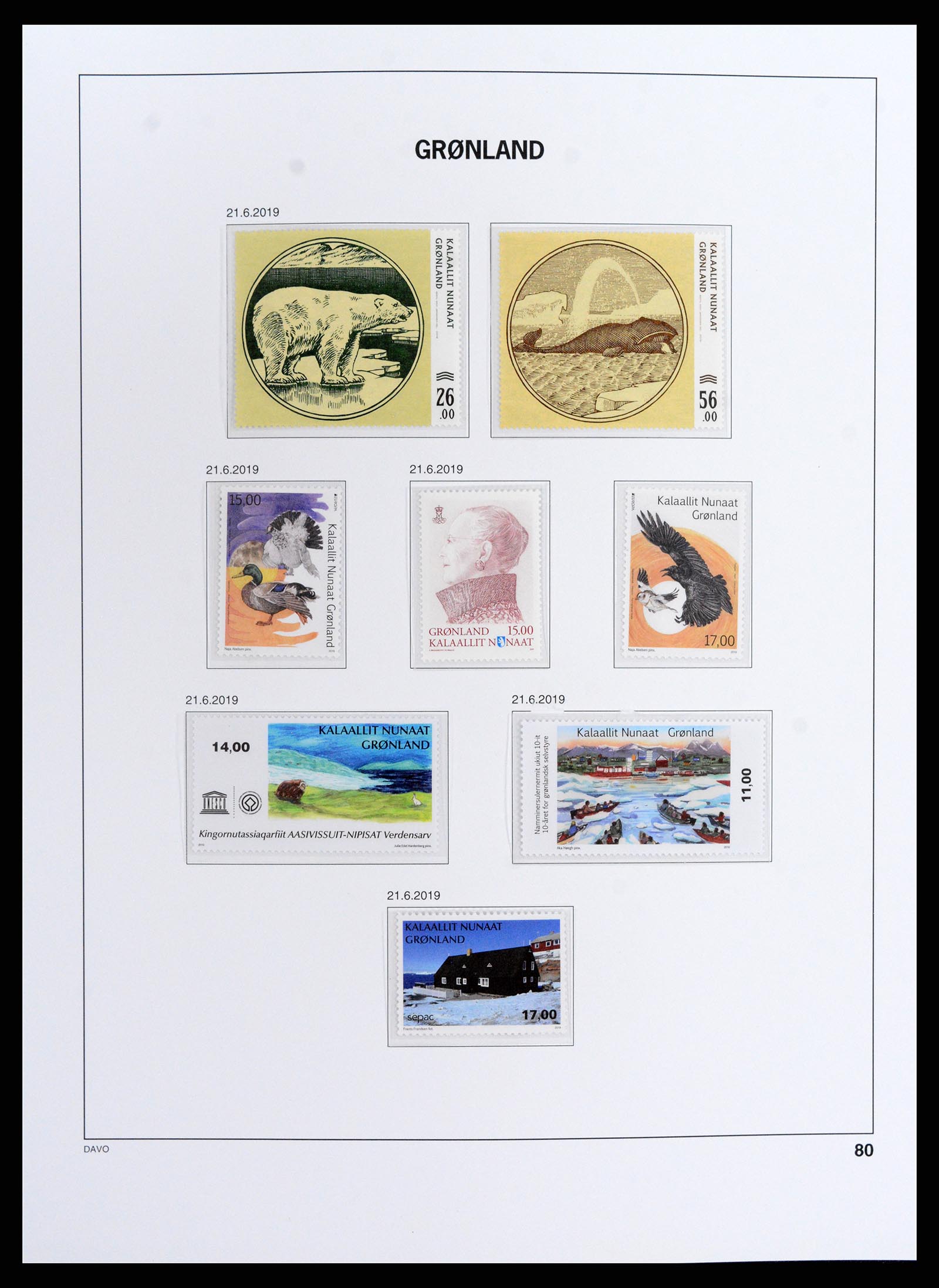 37802 126 - Stamp Collection 37802 Greenland 1905-2019!