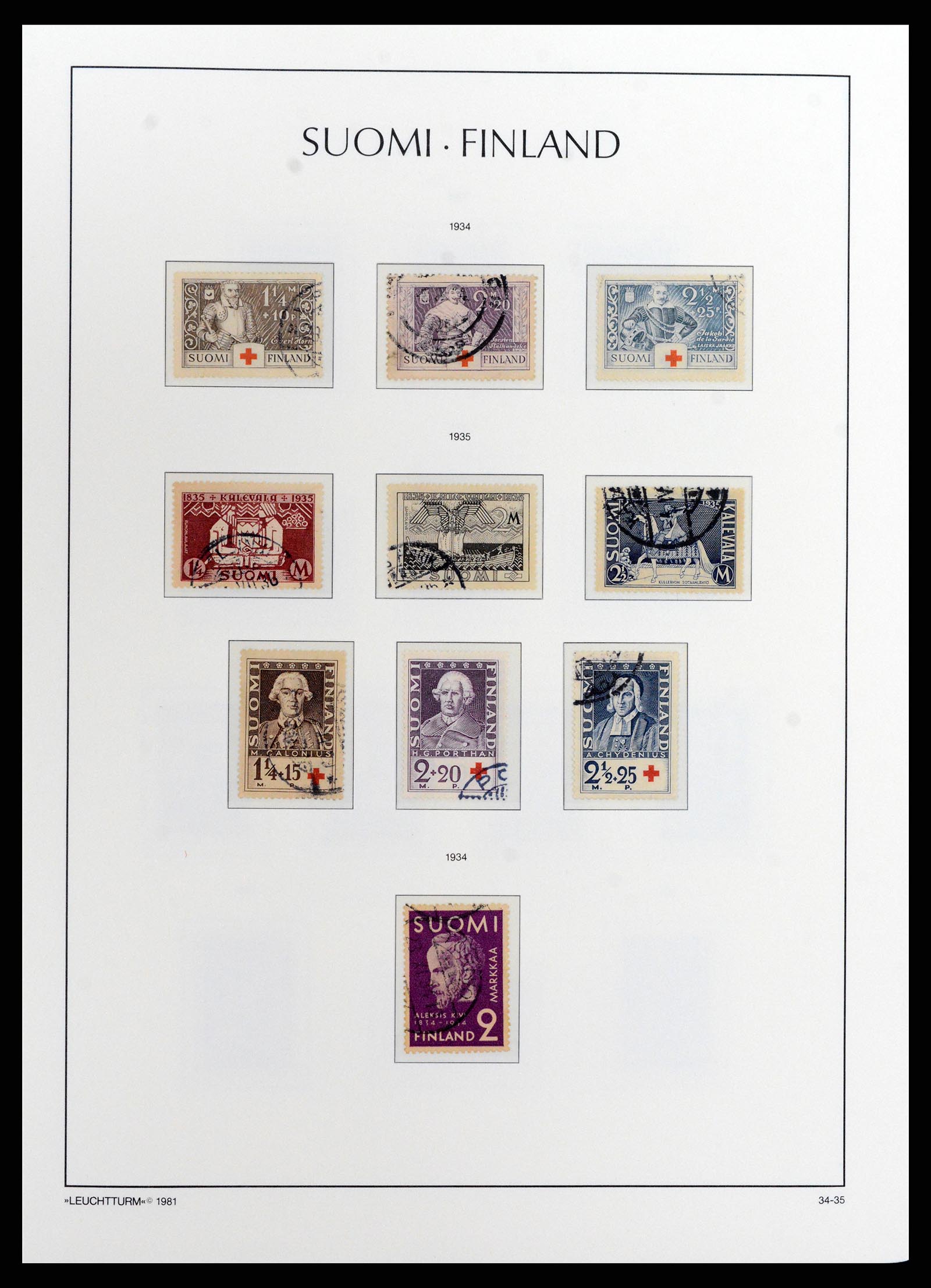 37803 021 - Postzegelverzameling 37803 Finland 1860-1999.