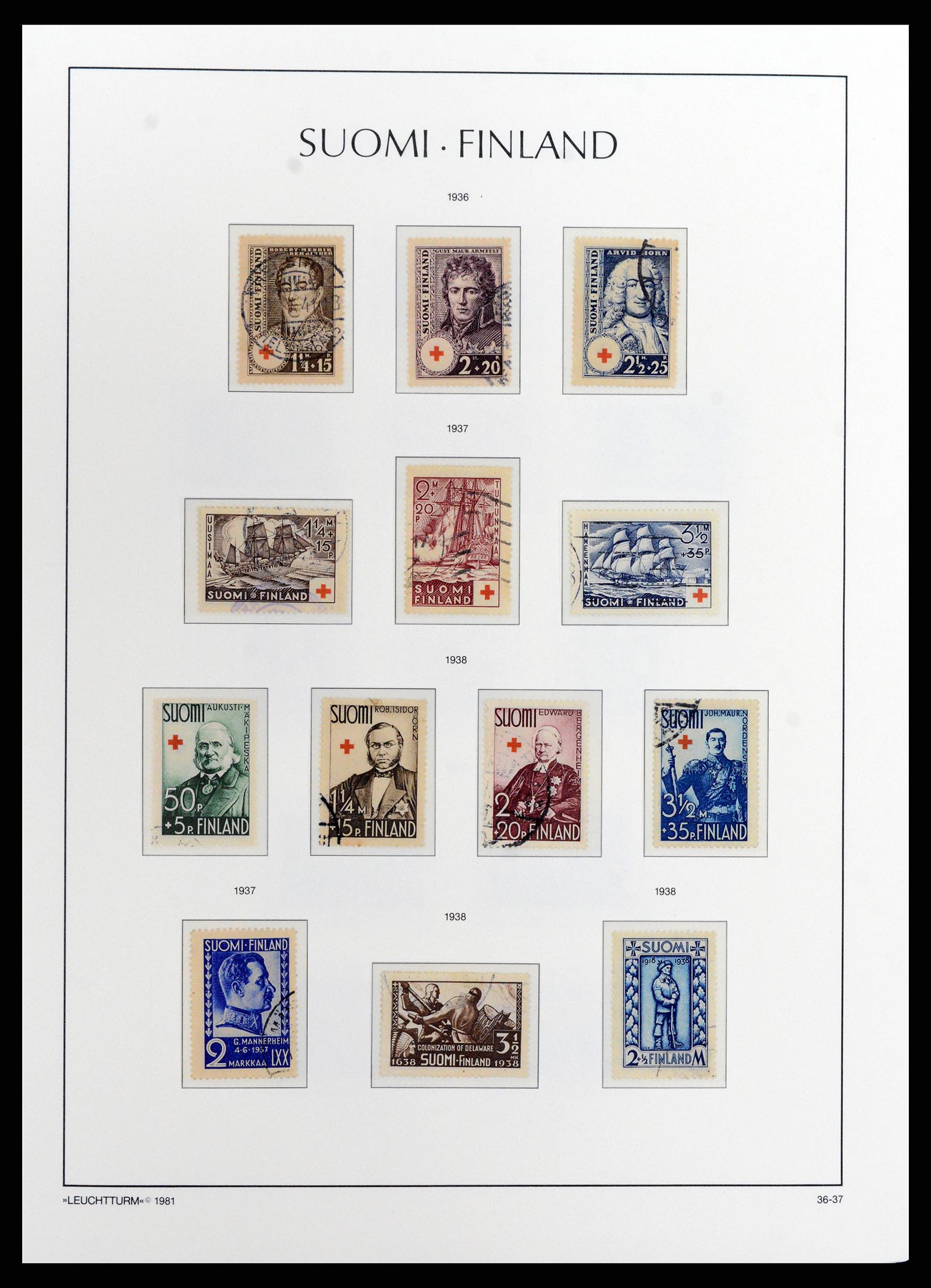 37803 022 - Postzegelverzameling 37803 Finland 1860-1999.