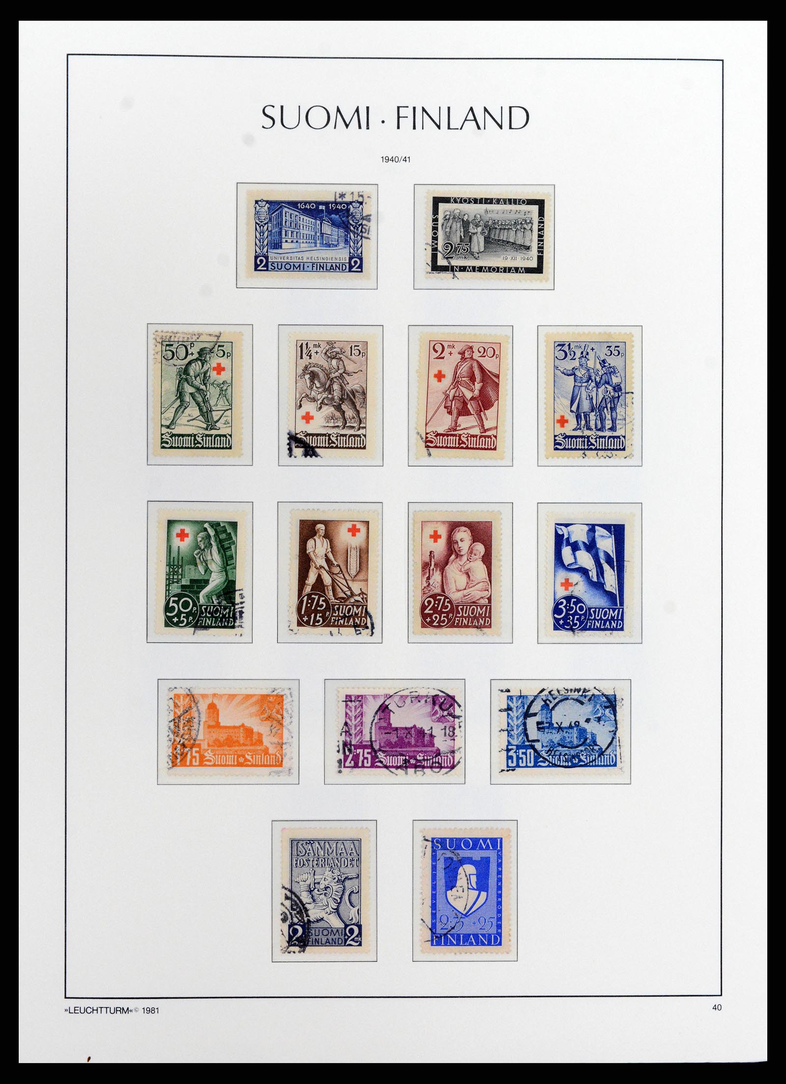 37803 024 - Postzegelverzameling 37803 Finland 1860-1999.