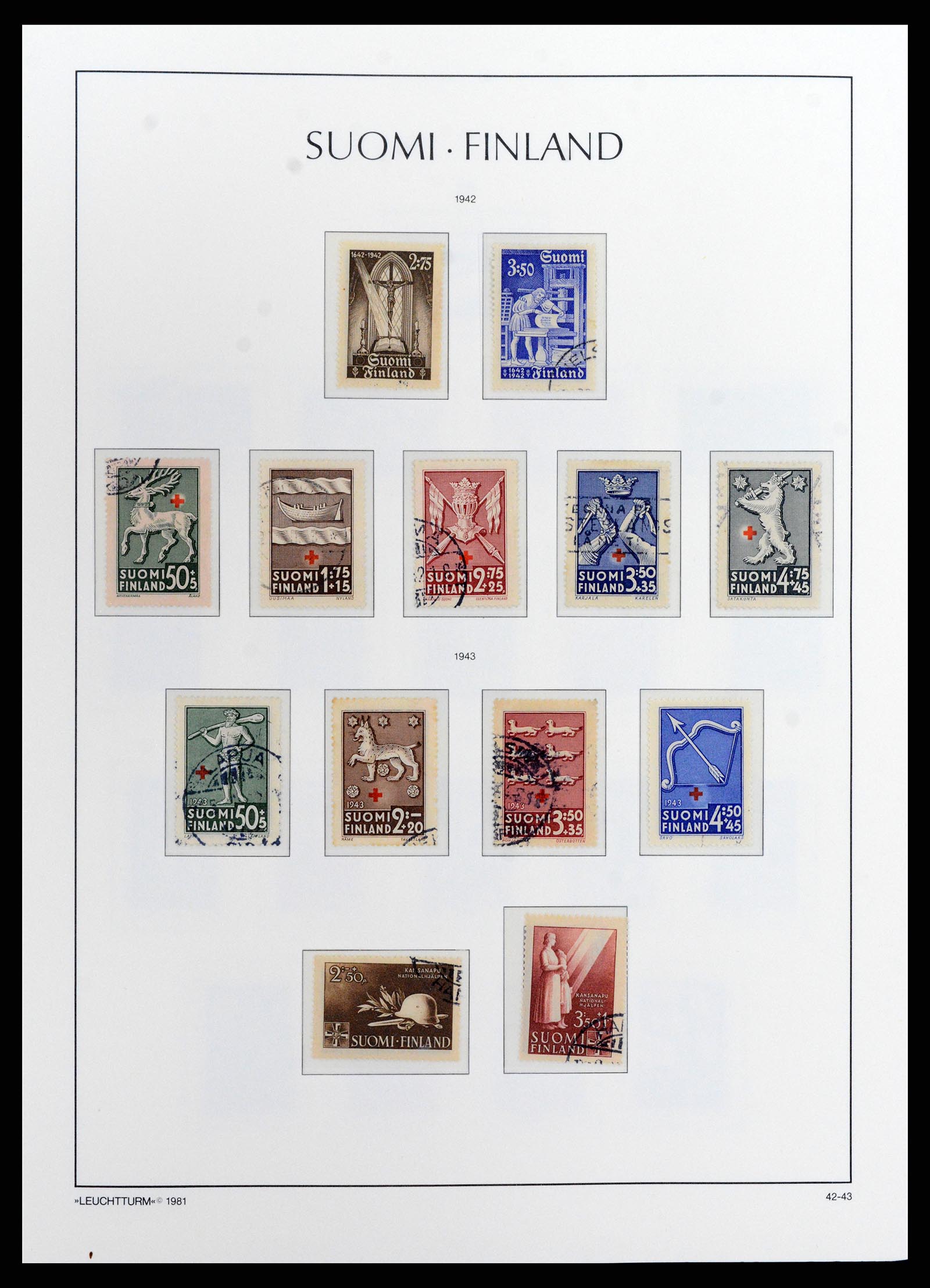 37803 026 - Postzegelverzameling 37803 Finland 1860-1999.
