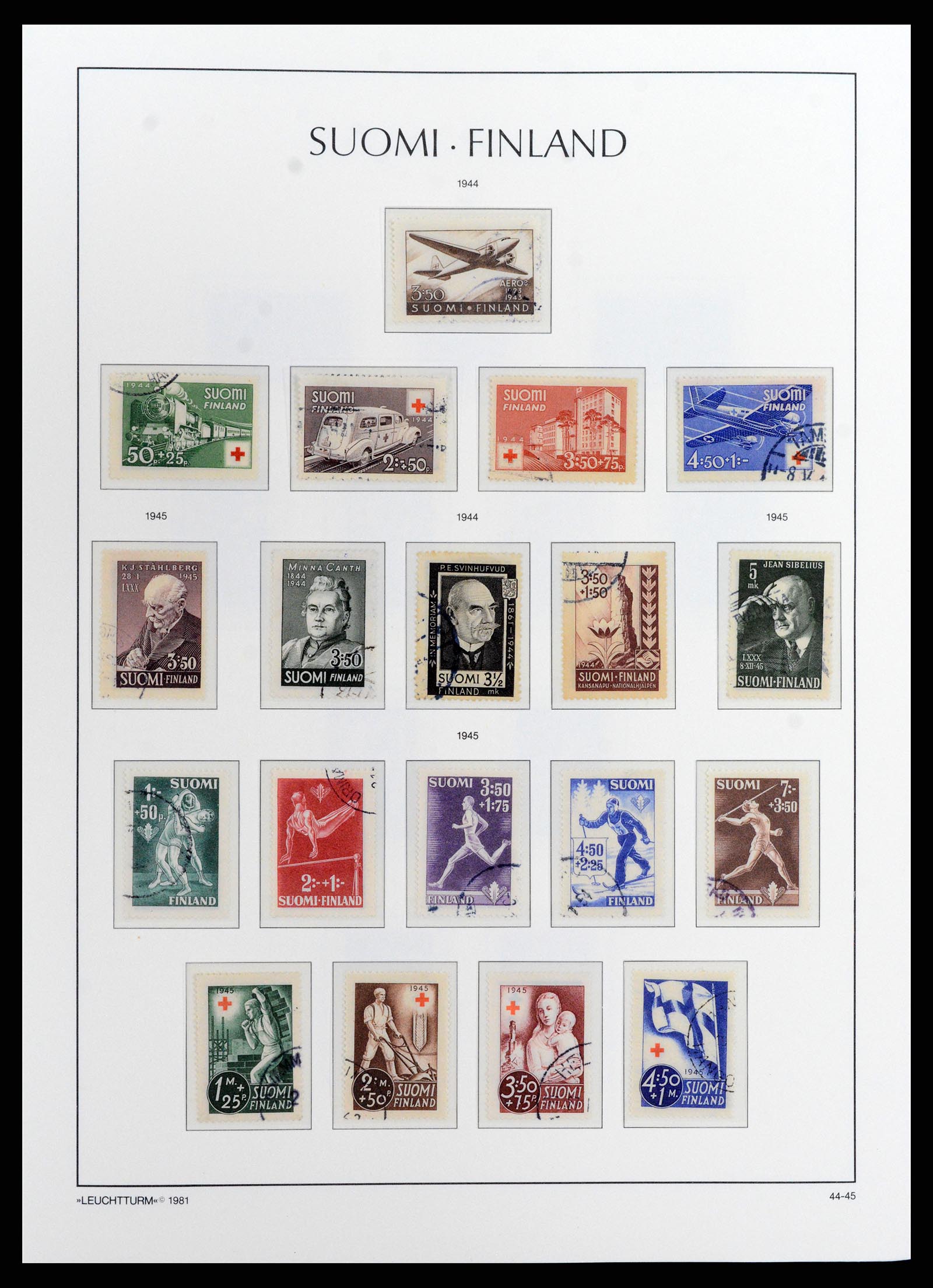 37803 027 - Postzegelverzameling 37803 Finland 1860-1999.