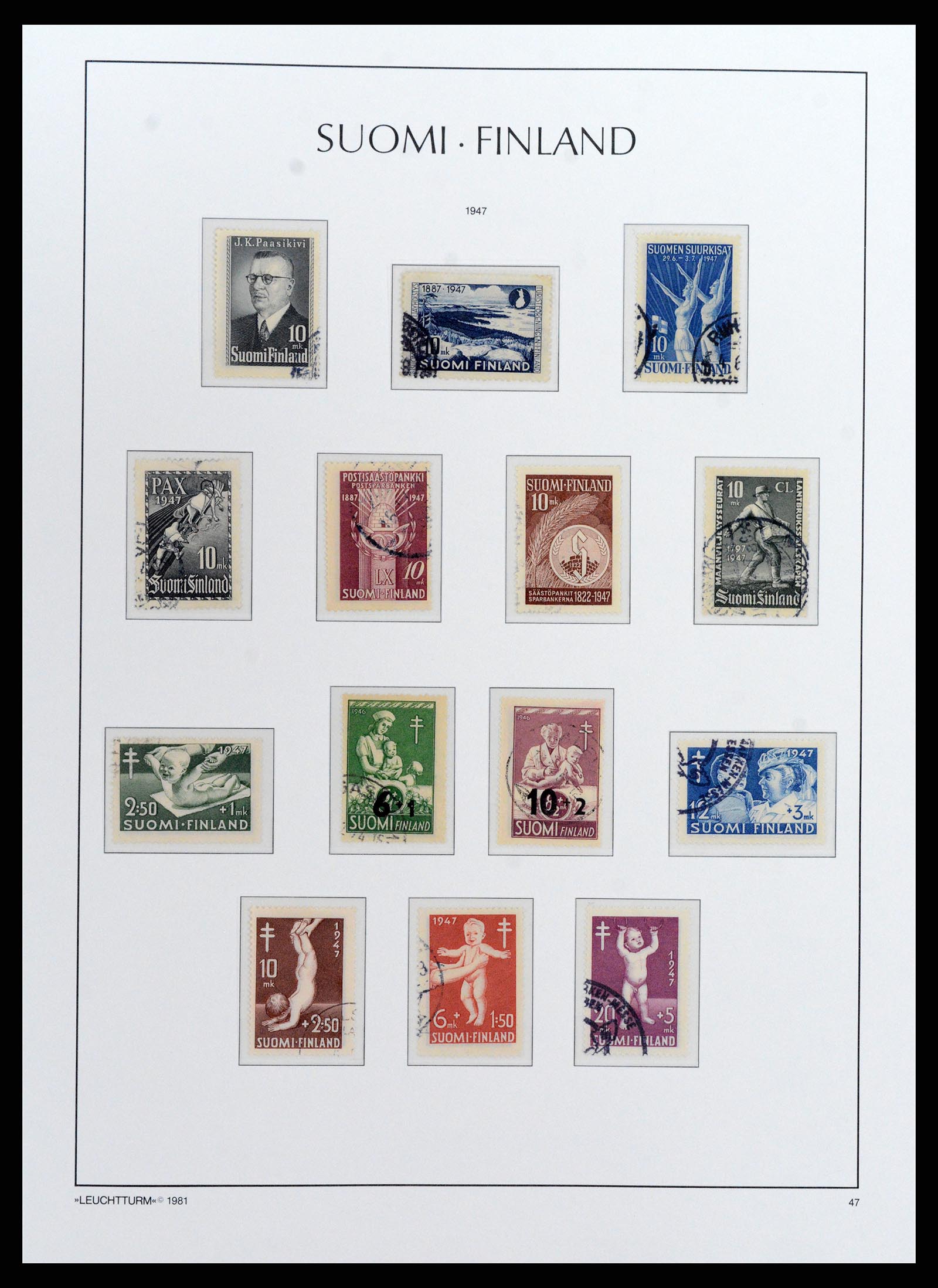 37803 029 - Postzegelverzameling 37803 Finland 1860-1999.