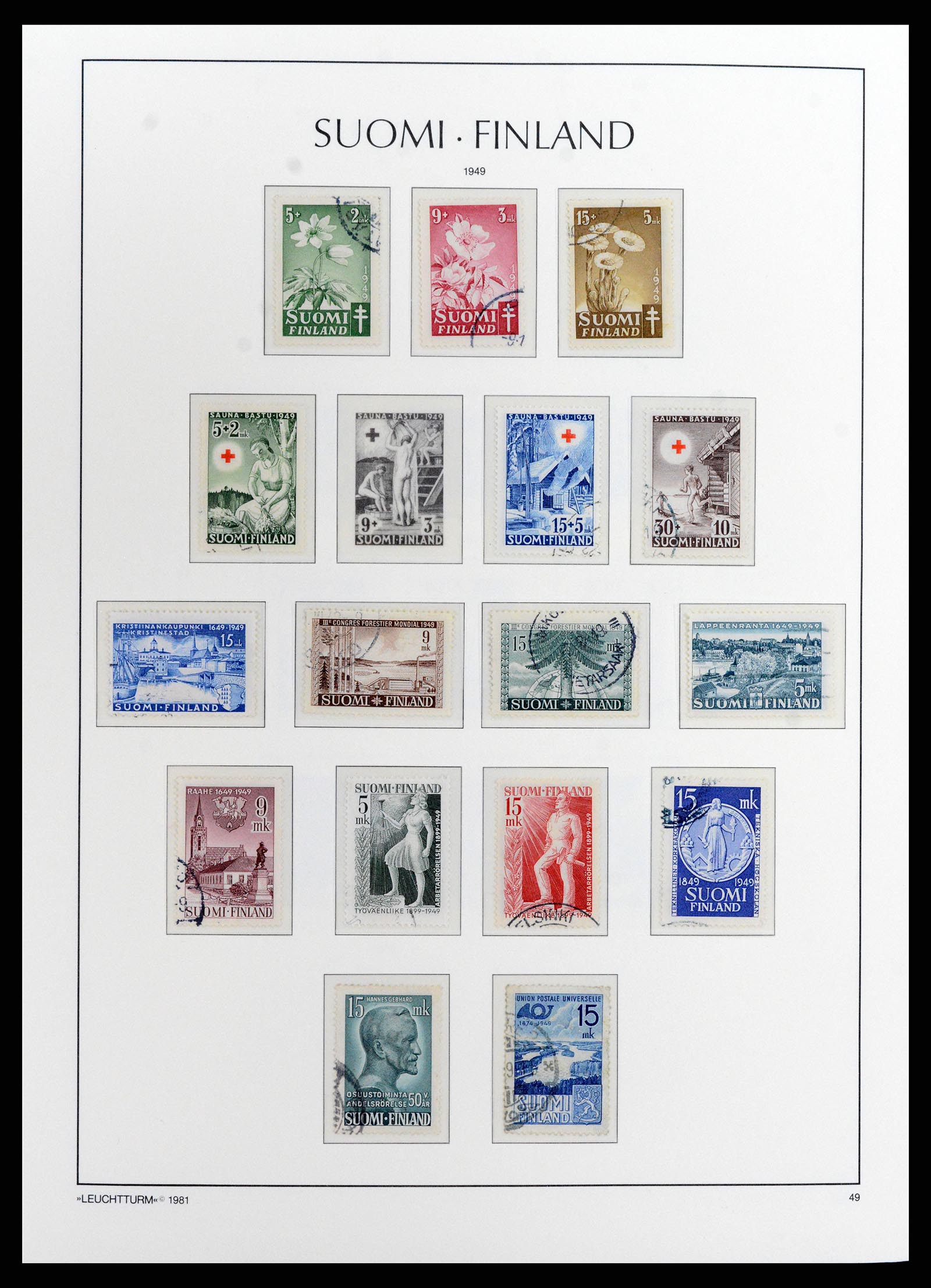37803 031 - Postzegelverzameling 37803 Finland 1860-1999.