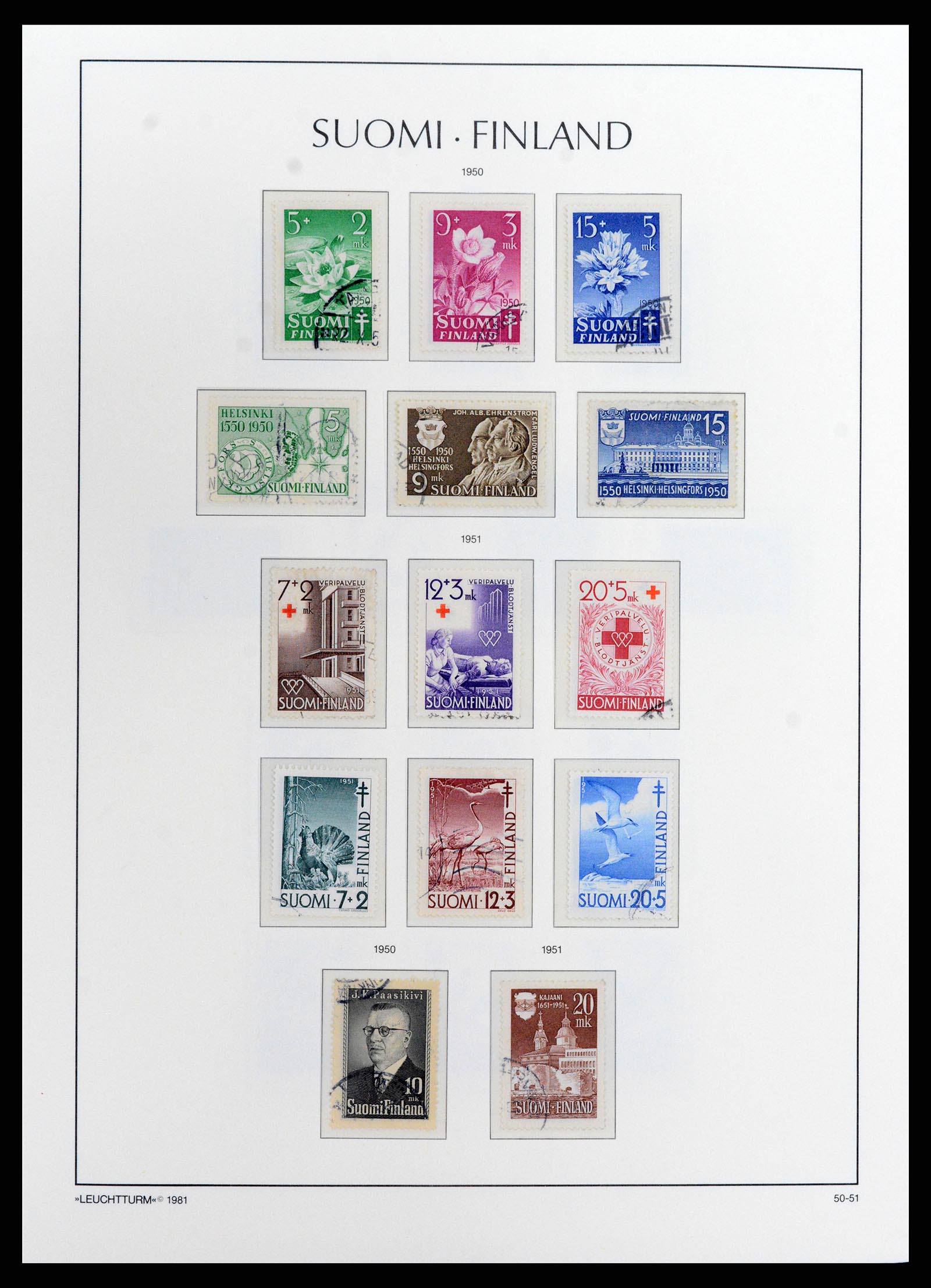 37803 032 - Postzegelverzameling 37803 Finland 1860-1999.