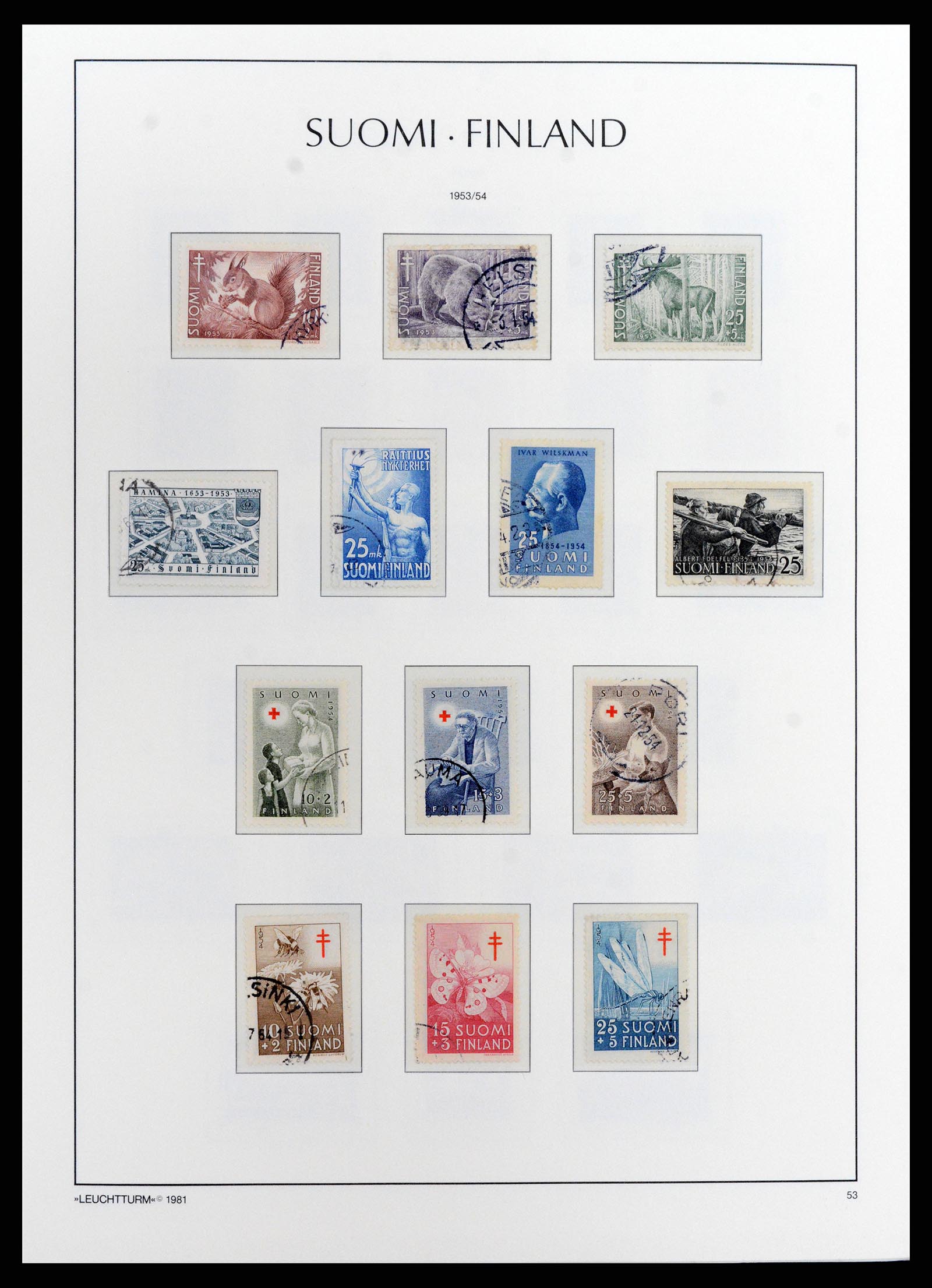 37803 034 - Postzegelverzameling 37803 Finland 1860-1999.