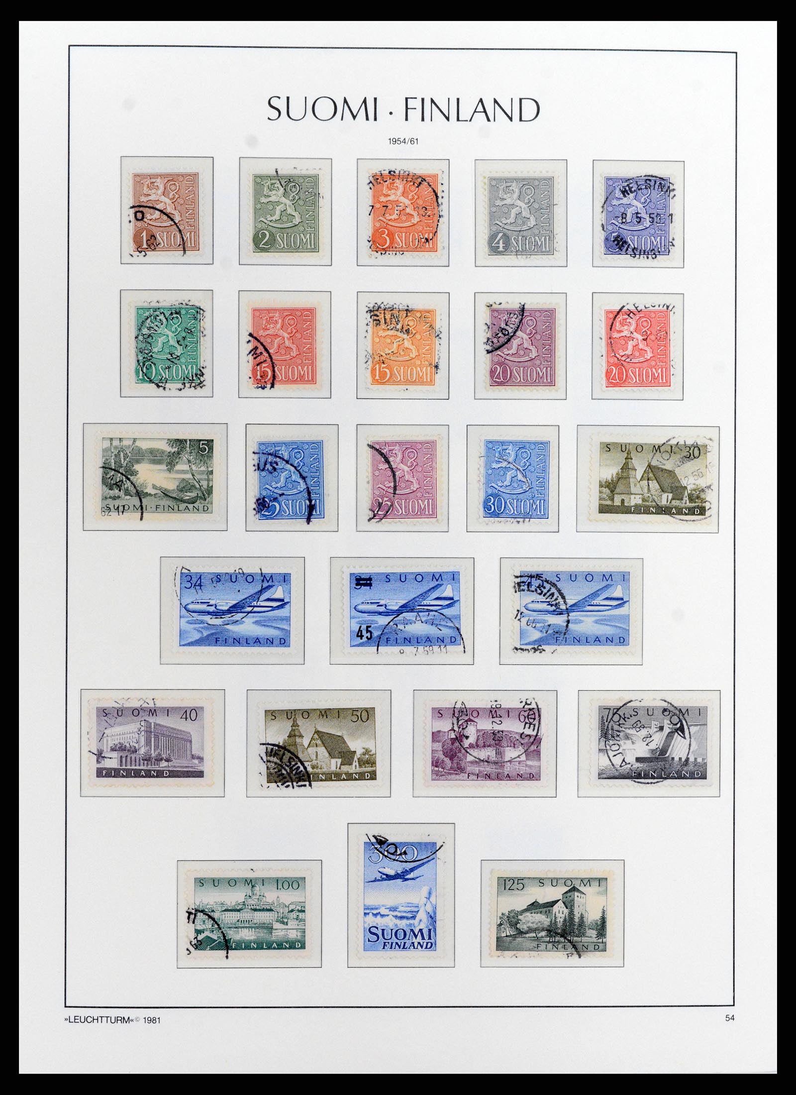 37803 035 - Postzegelverzameling 37803 Finland 1860-1999.