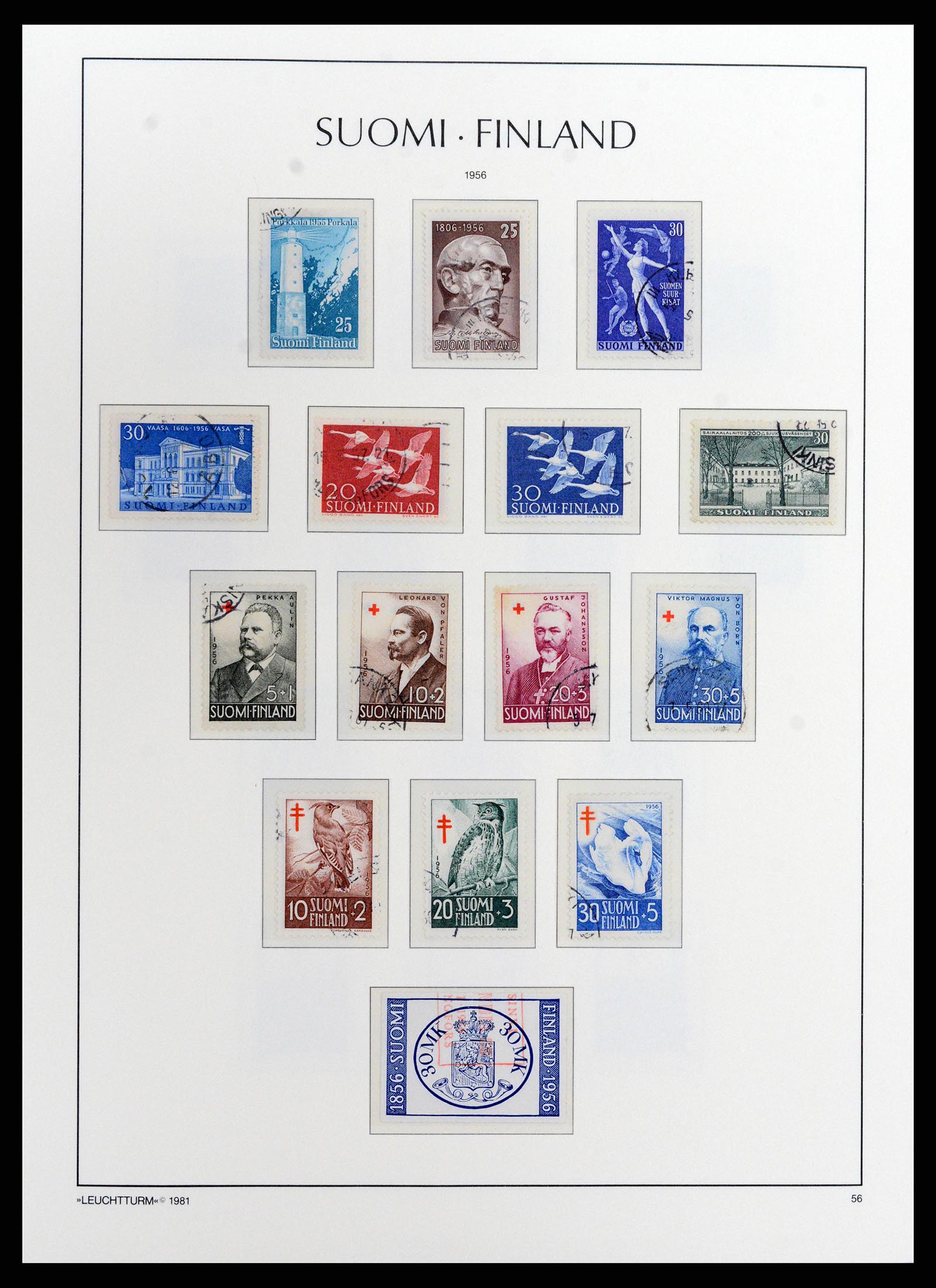 37803 037 - Postzegelverzameling 37803 Finland 1860-1999.