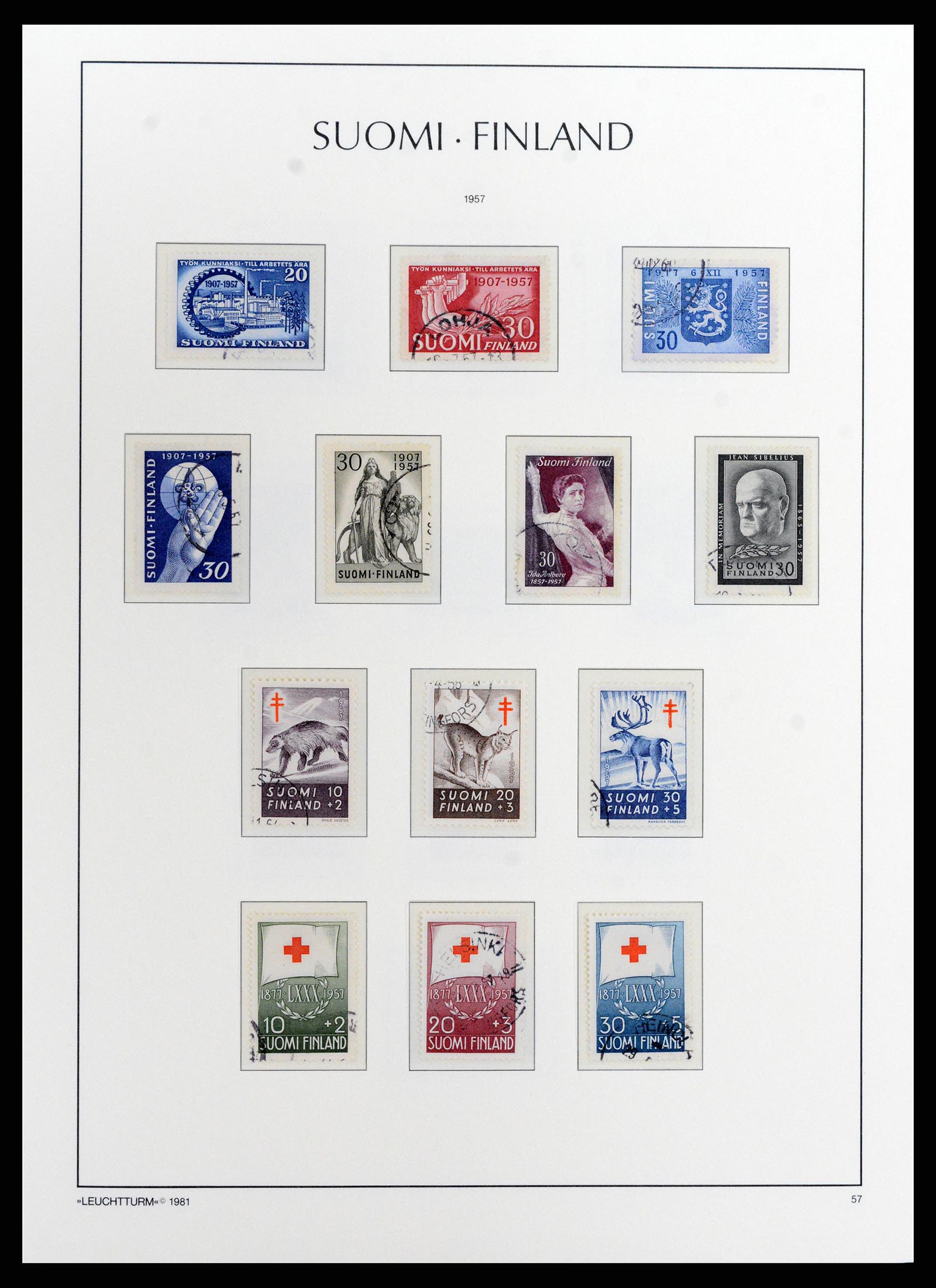 37803 038 - Postzegelverzameling 37803 Finland 1860-1999.