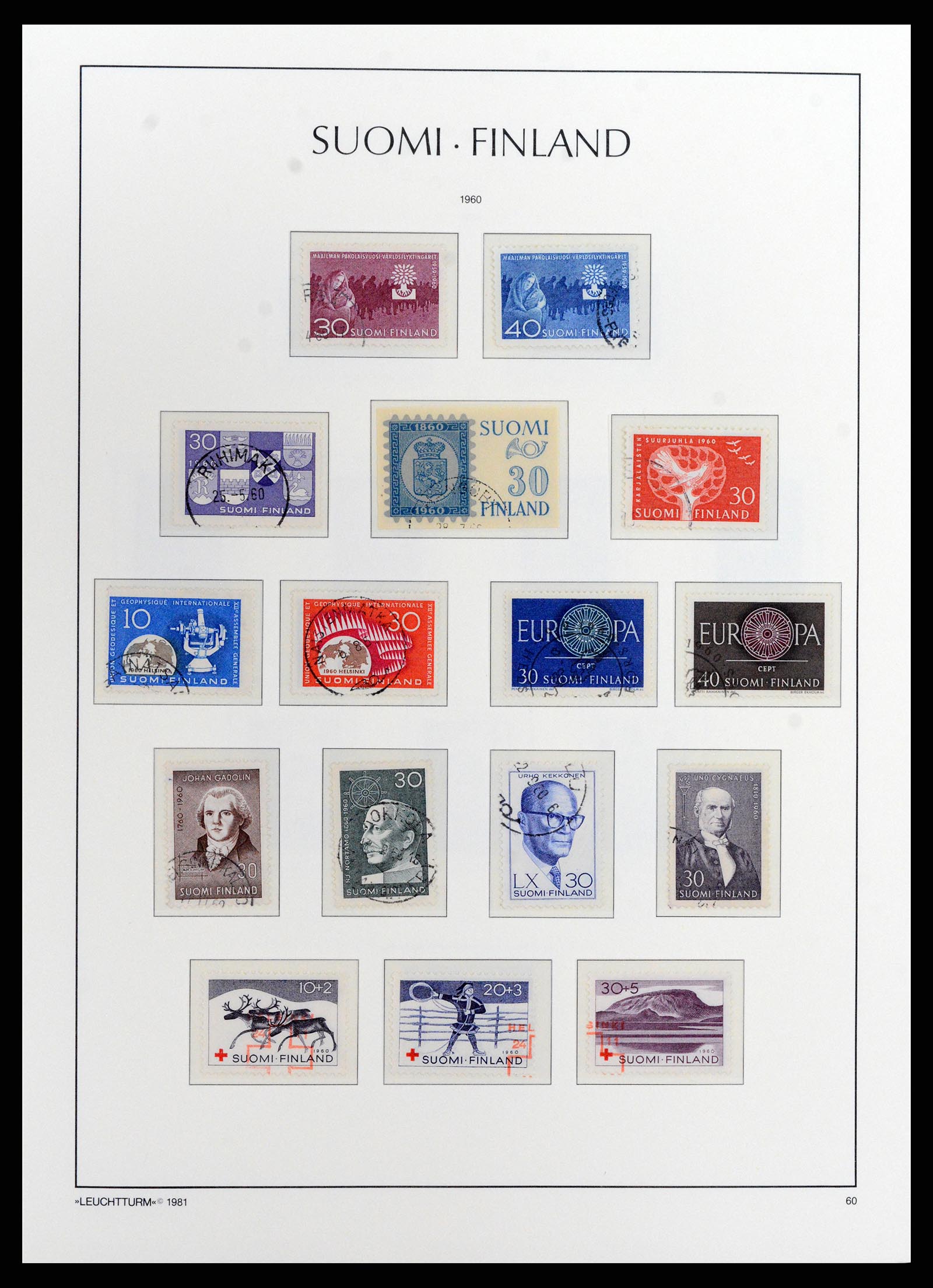 37803 041 - Postzegelverzameling 37803 Finland 1860-1999.