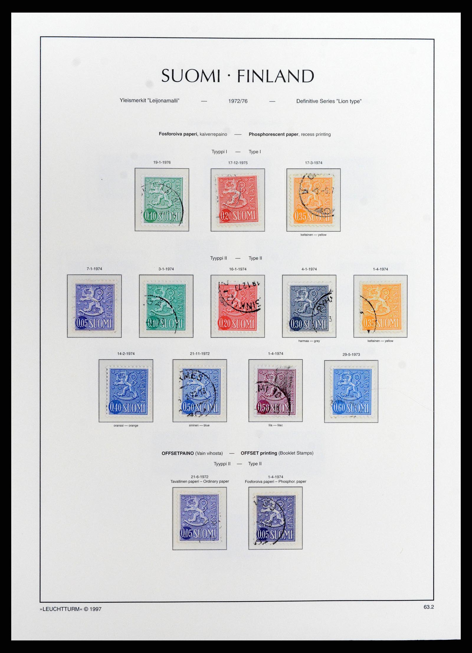 37803 045 - Postzegelverzameling 37803 Finland 1860-1999.