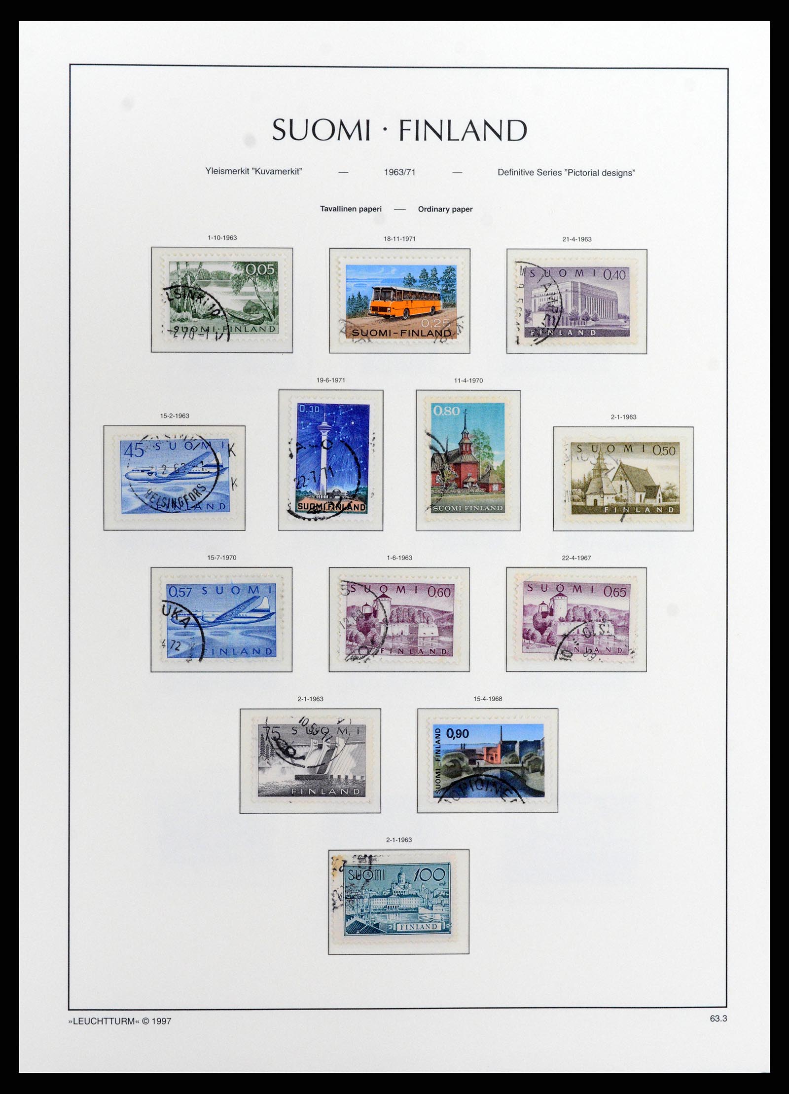 37803 046 - Postzegelverzameling 37803 Finland 1860-1999.