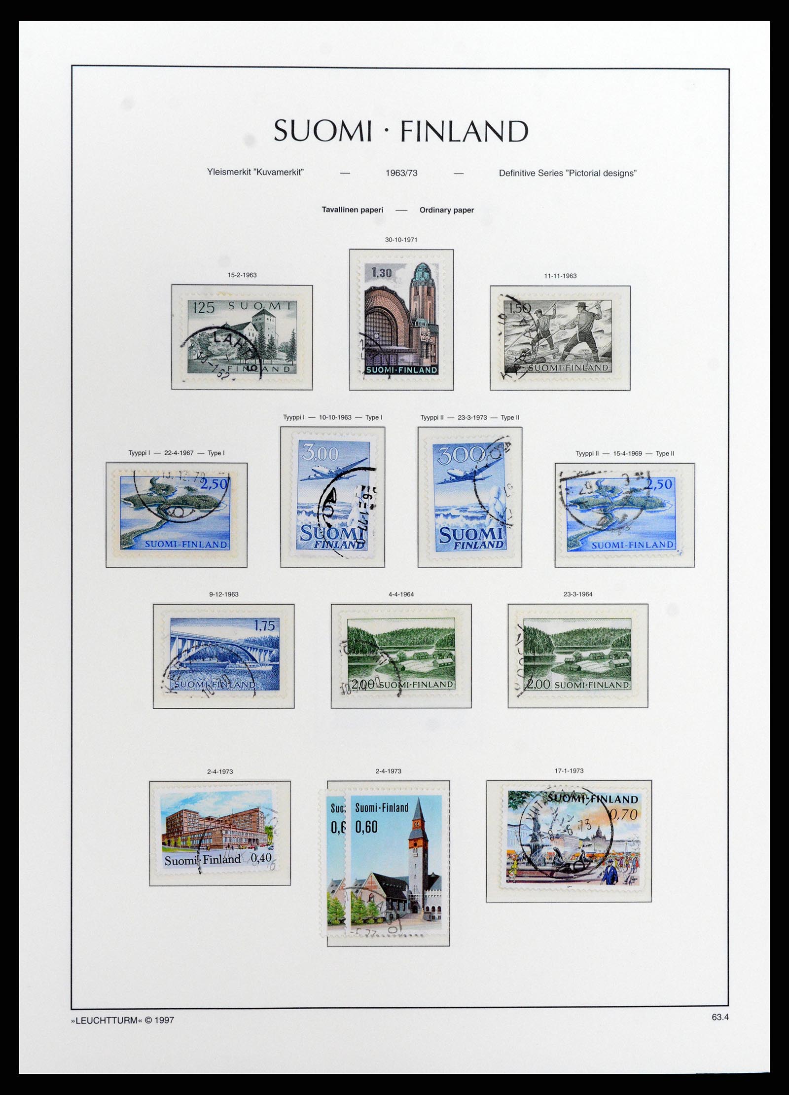 37803 047 - Postzegelverzameling 37803 Finland 1860-1999.