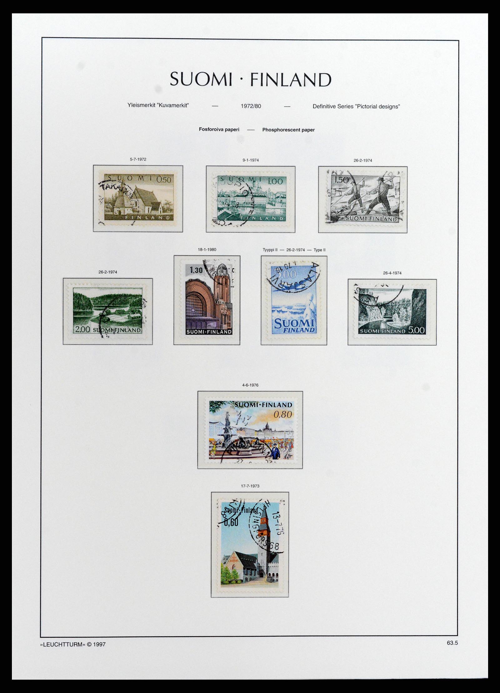 37803 048 - Postzegelverzameling 37803 Finland 1860-1999.