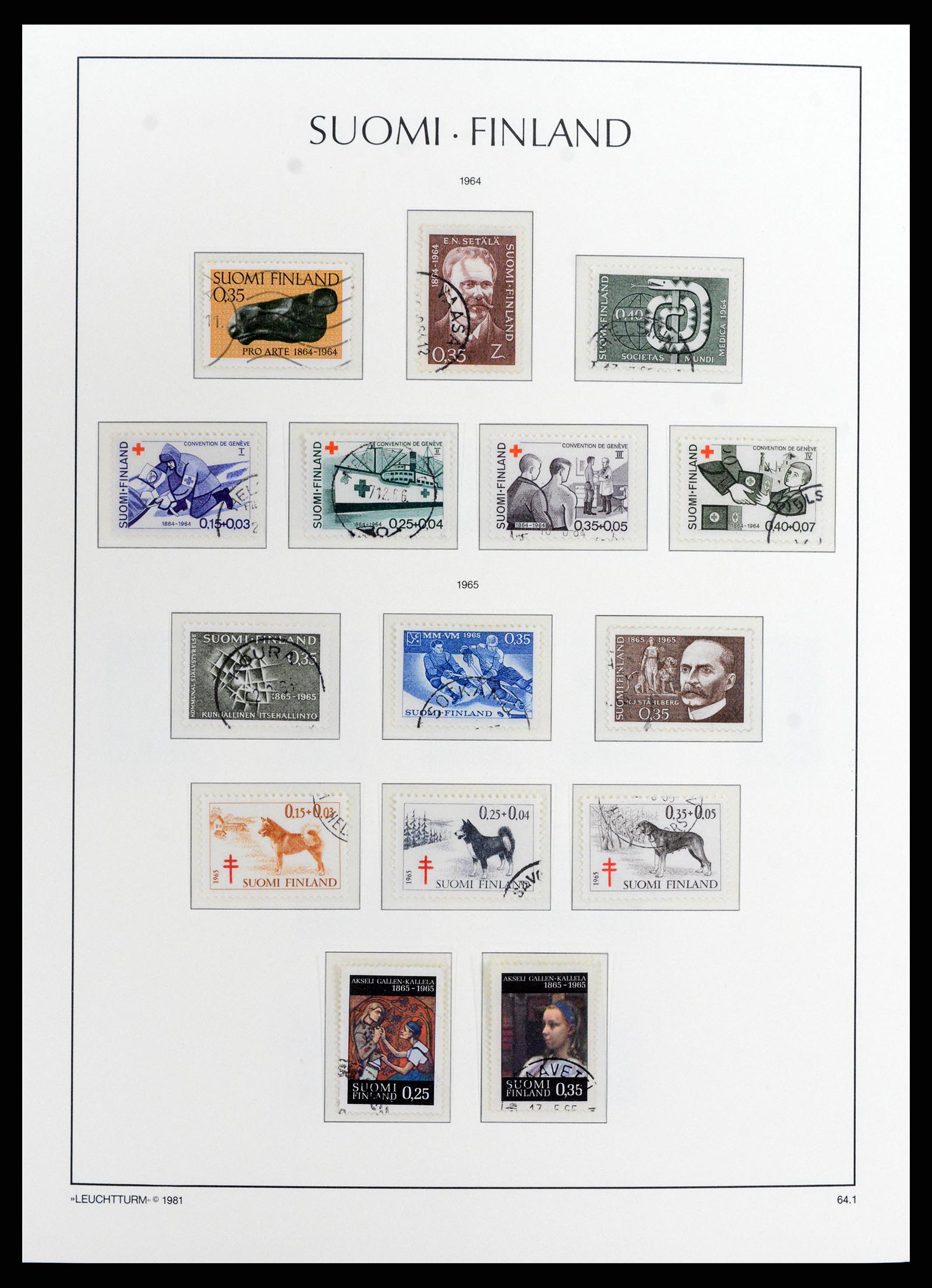 37803 050 - Postzegelverzameling 37803 Finland 1860-1999.