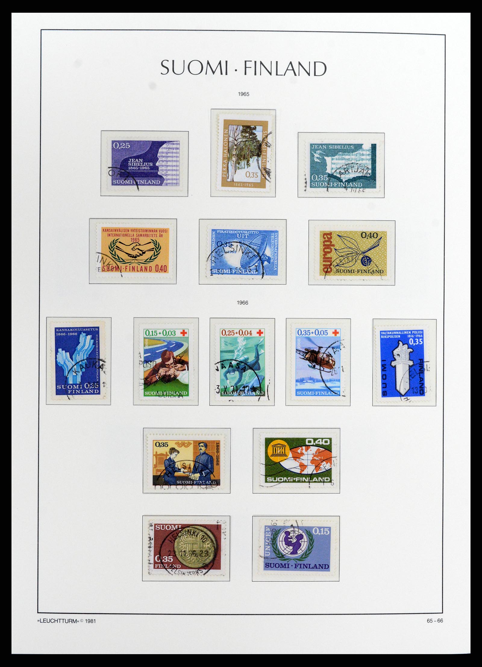 37803 051 - Postzegelverzameling 37803 Finland 1860-1999.