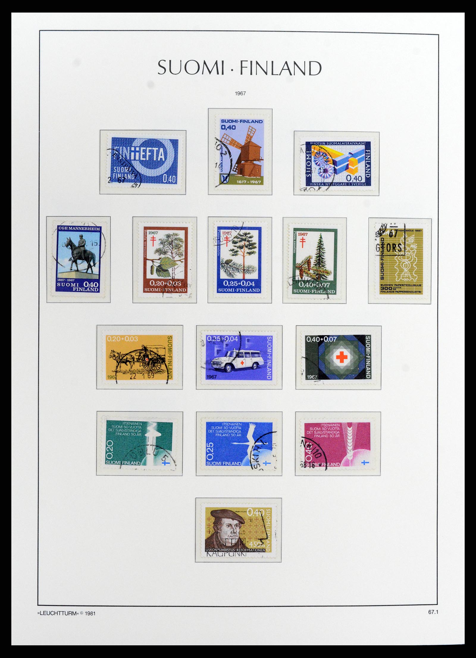 37803 052 - Postzegelverzameling 37803 Finland 1860-1999.