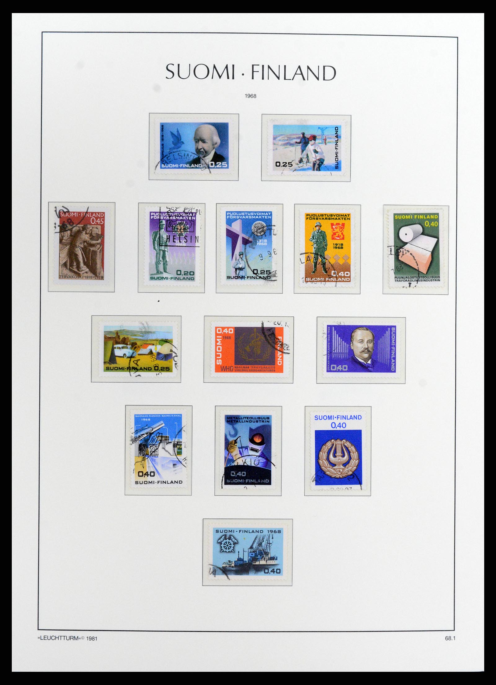 37803 053 - Postzegelverzameling 37803 Finland 1860-1999.