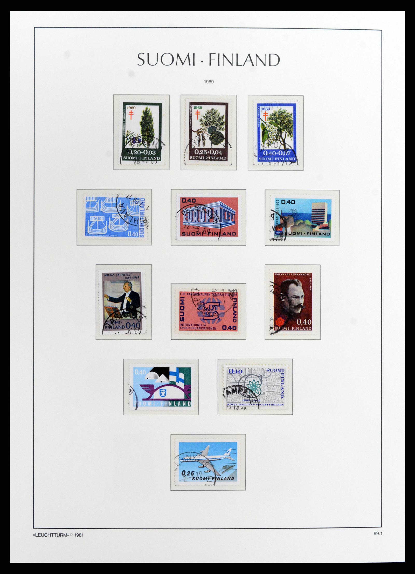 37803 054 - Postzegelverzameling 37803 Finland 1860-1999.