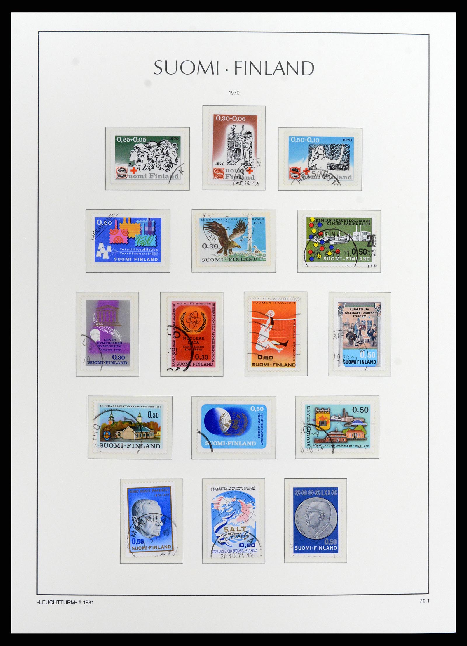 37803 055 - Postzegelverzameling 37803 Finland 1860-1999.