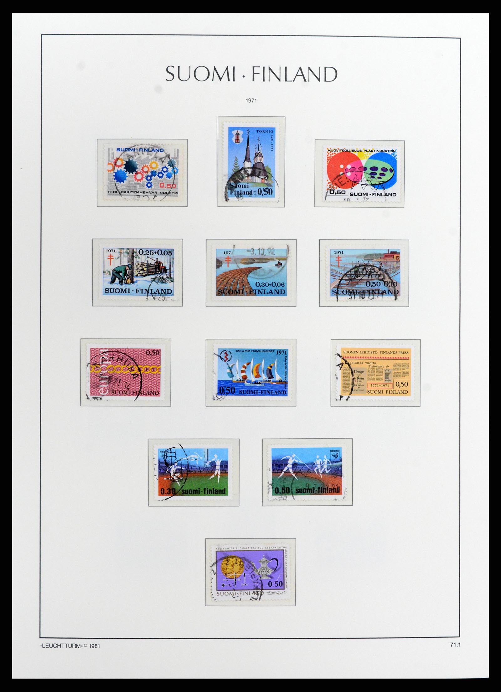 37803 056 - Postzegelverzameling 37803 Finland 1860-1999.