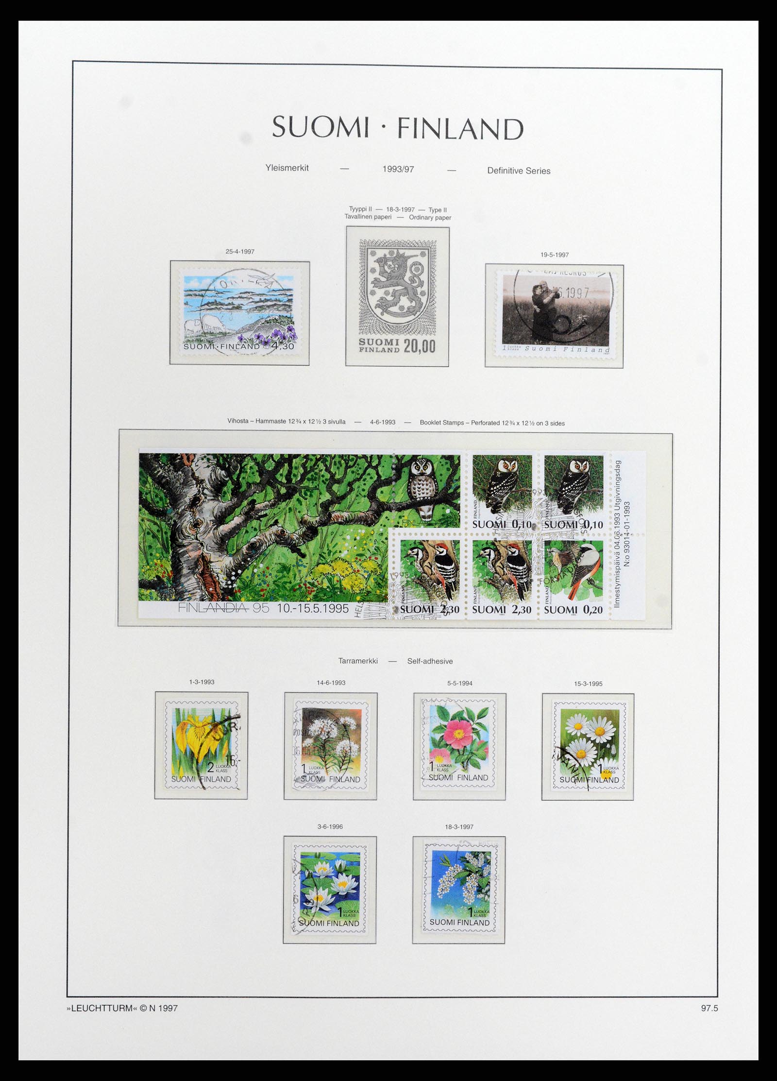 37803 123 - Postzegelverzameling 37803 Finland 1860-1999.