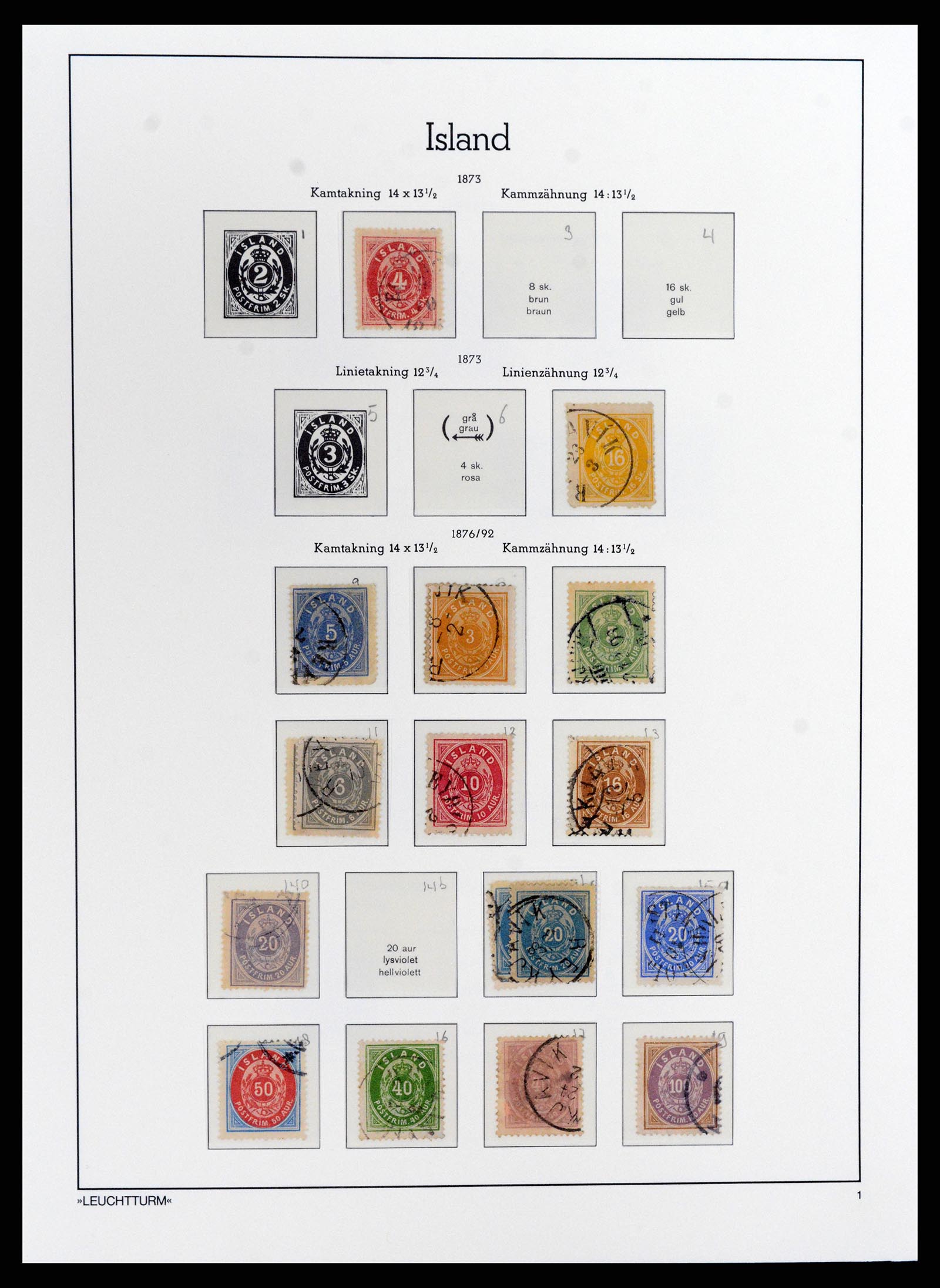37804 001 - Stamp Collection 37804 Iceland 1873-2014.