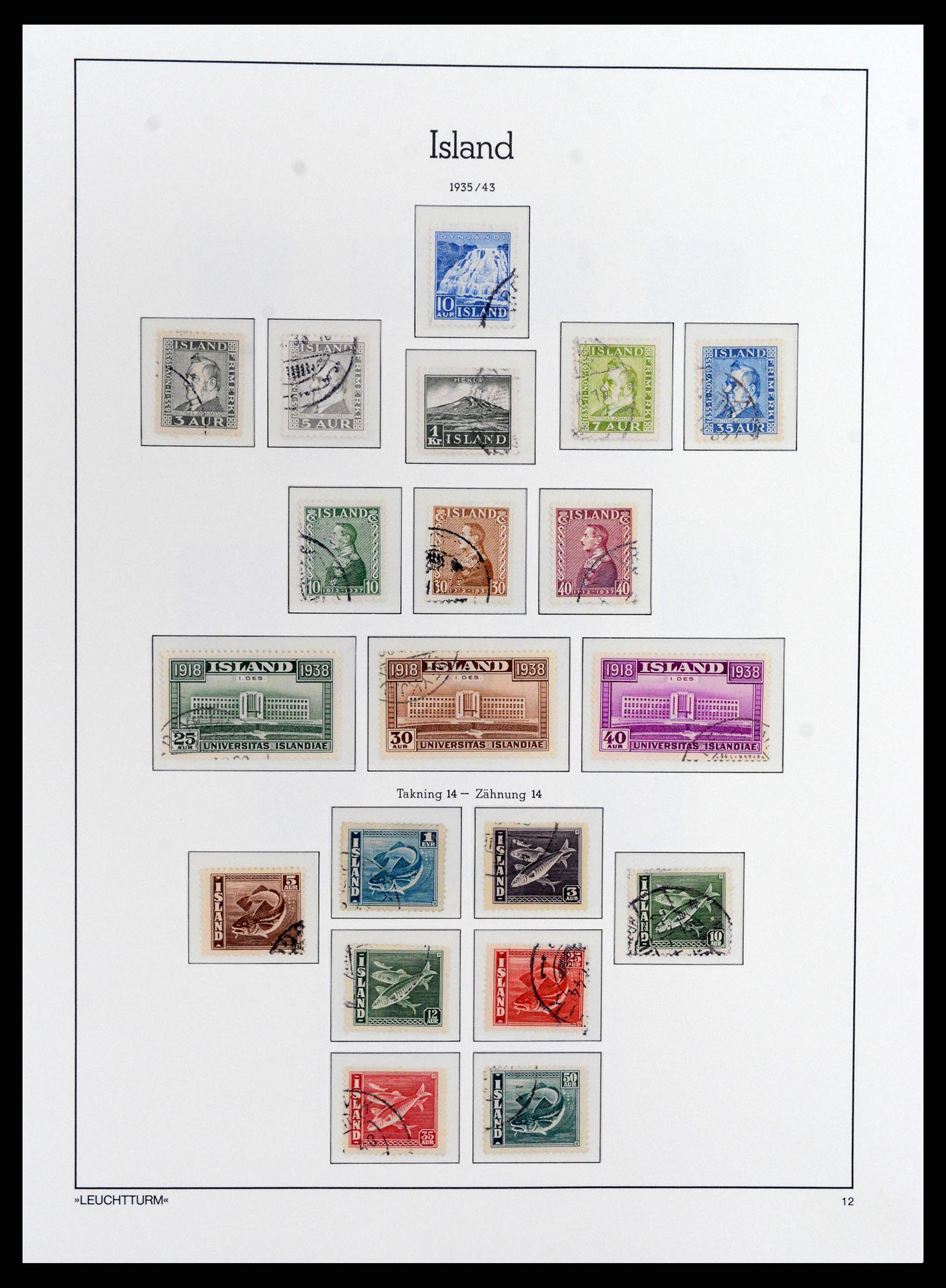 37804 012 - Stamp Collection 37804 Iceland 1873-2014.