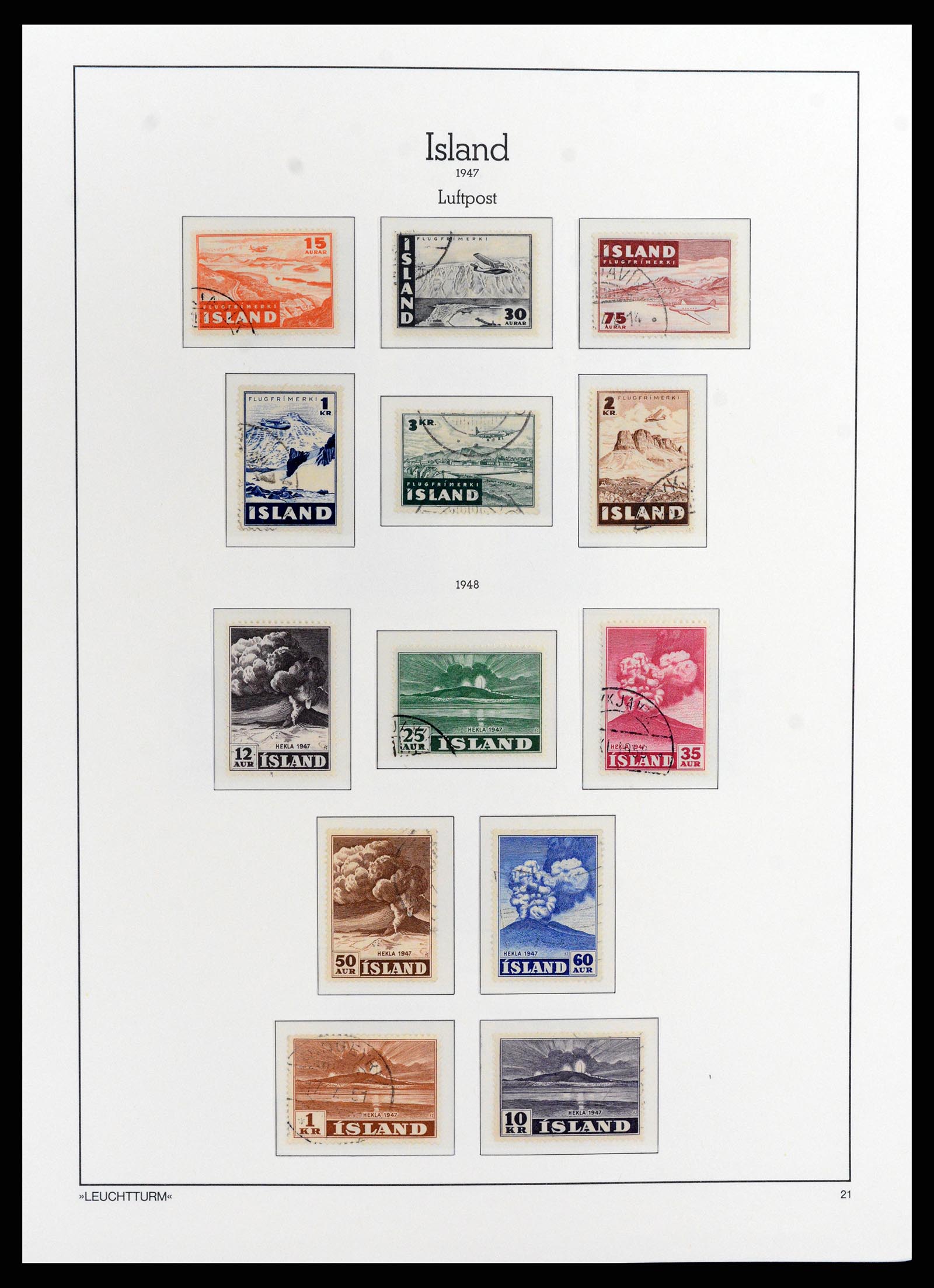 37804 021 - Stamp Collection 37804 Iceland 1873-2014.