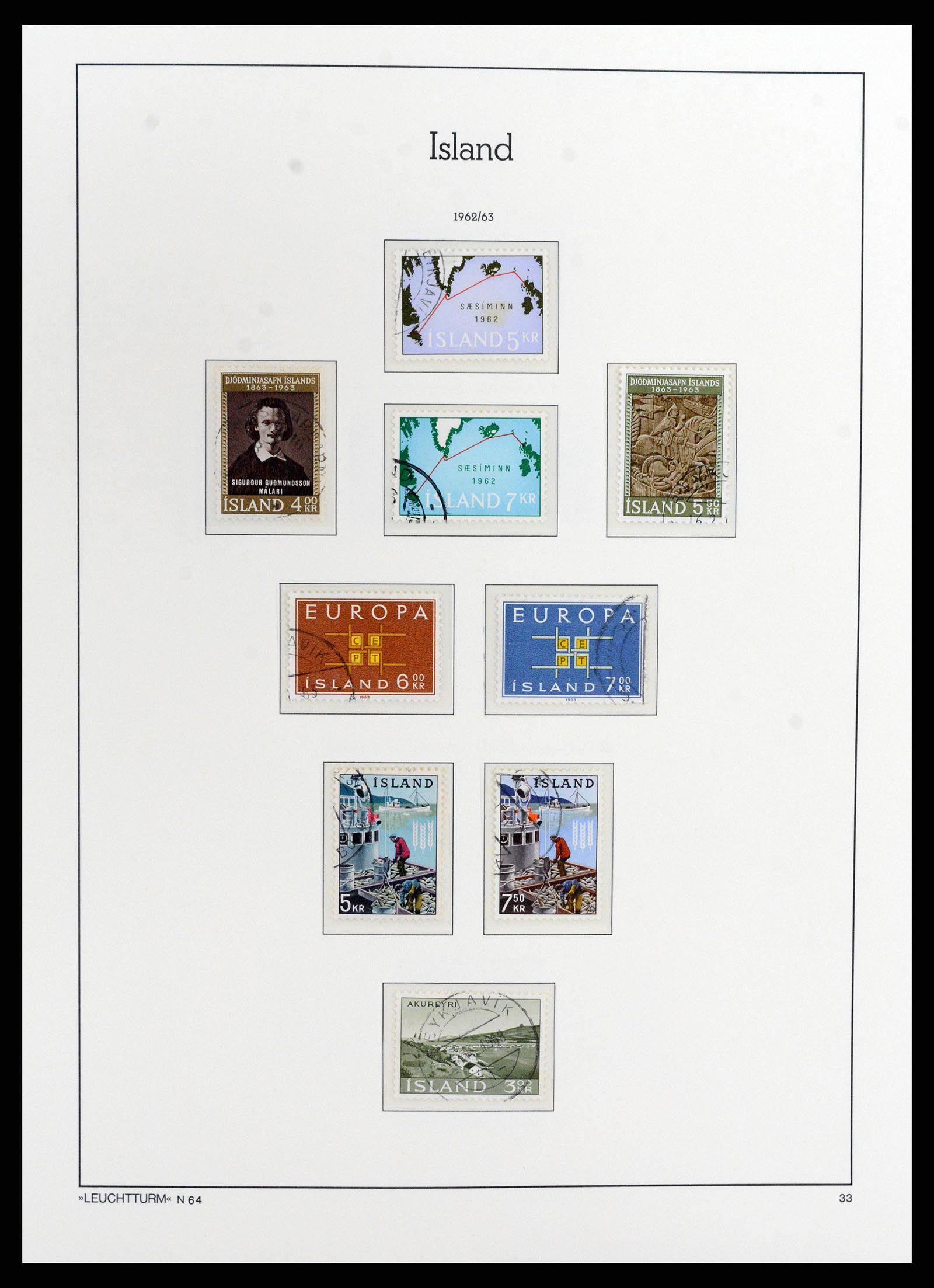 37804 033 - Stamp Collection 37804 Iceland 1873-2014.