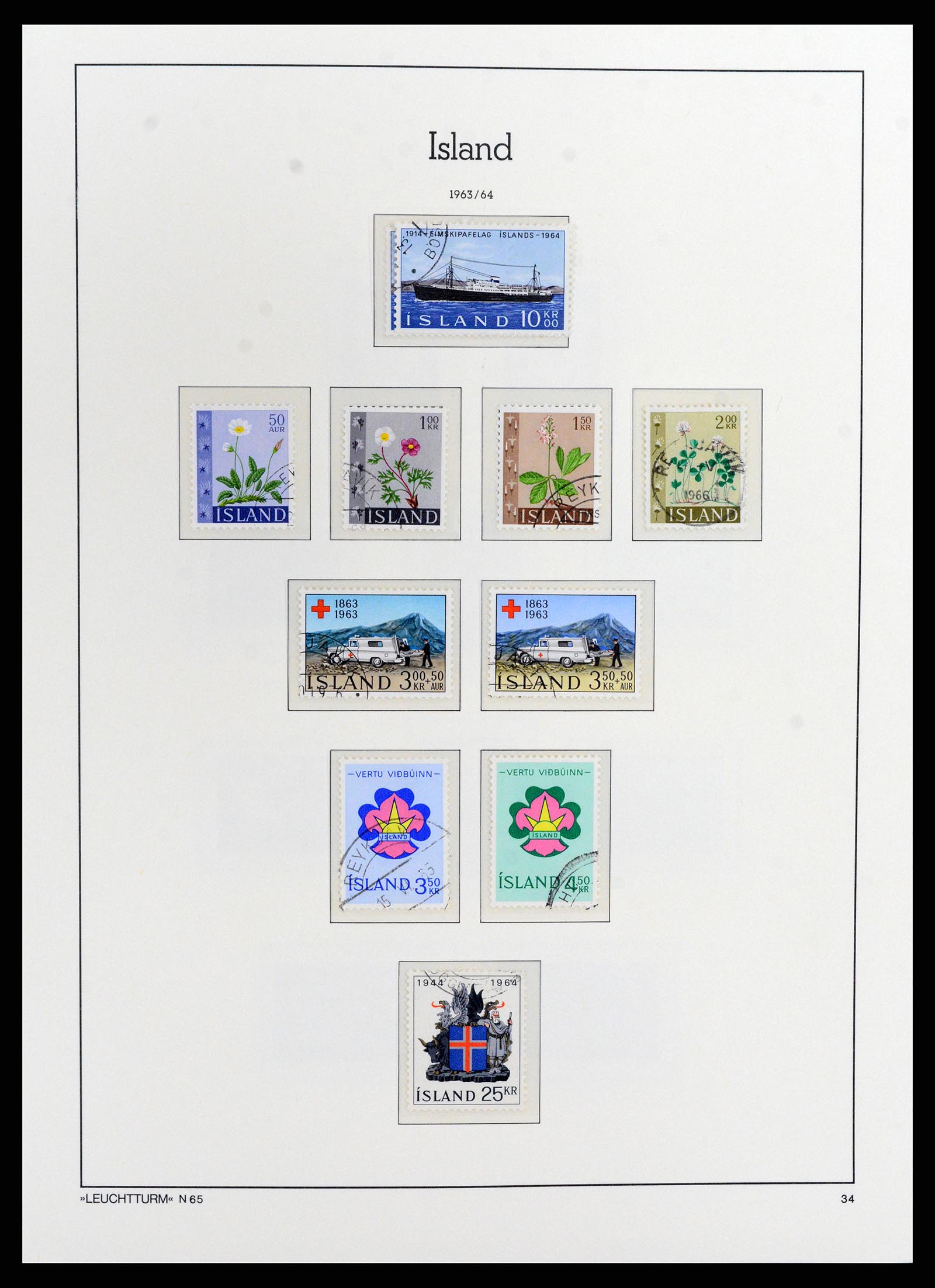 37804 034 - Stamp Collection 37804 Iceland 1873-2014.
