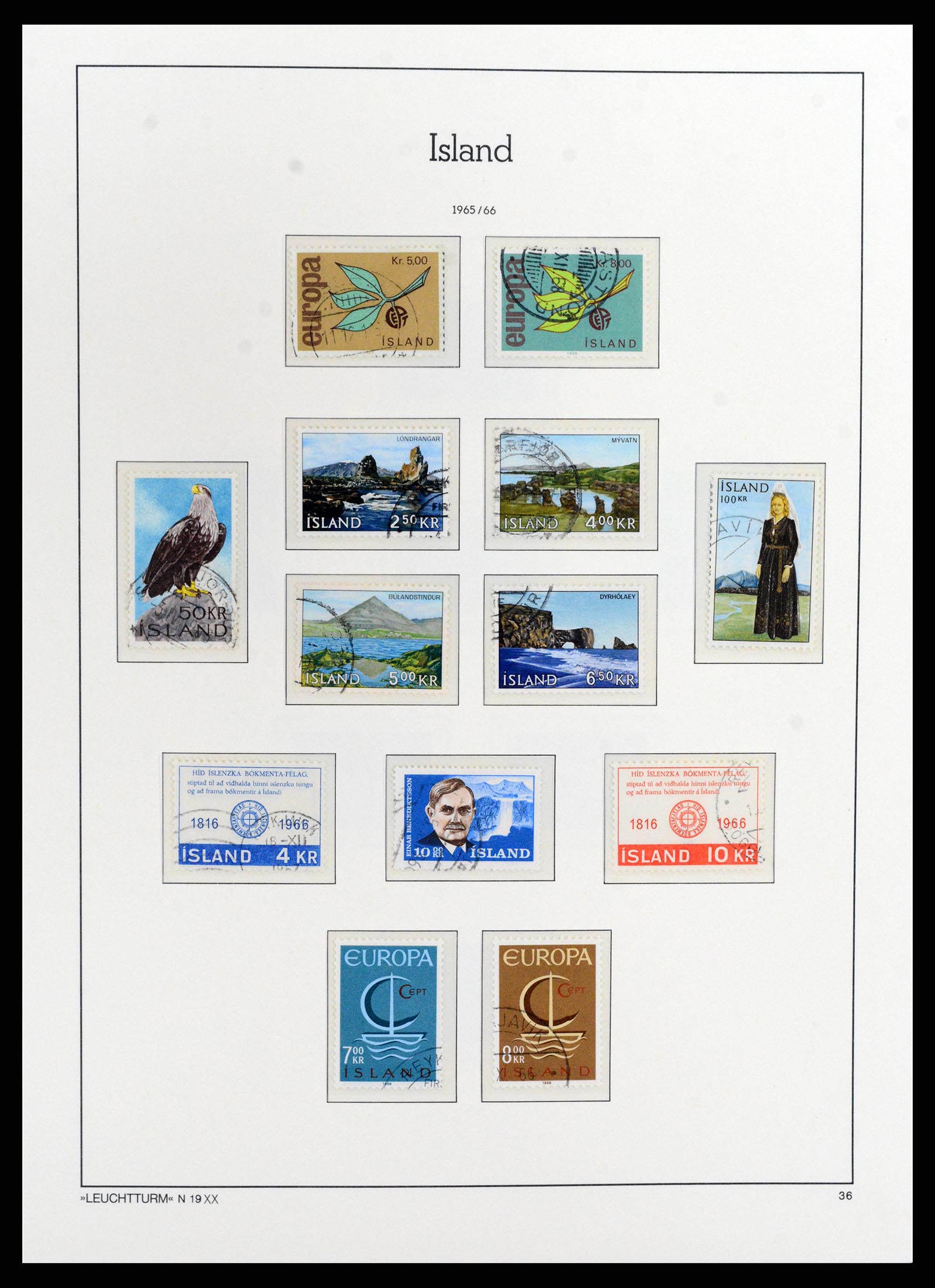 37804 036 - Stamp Collection 37804 Iceland 1873-2014.