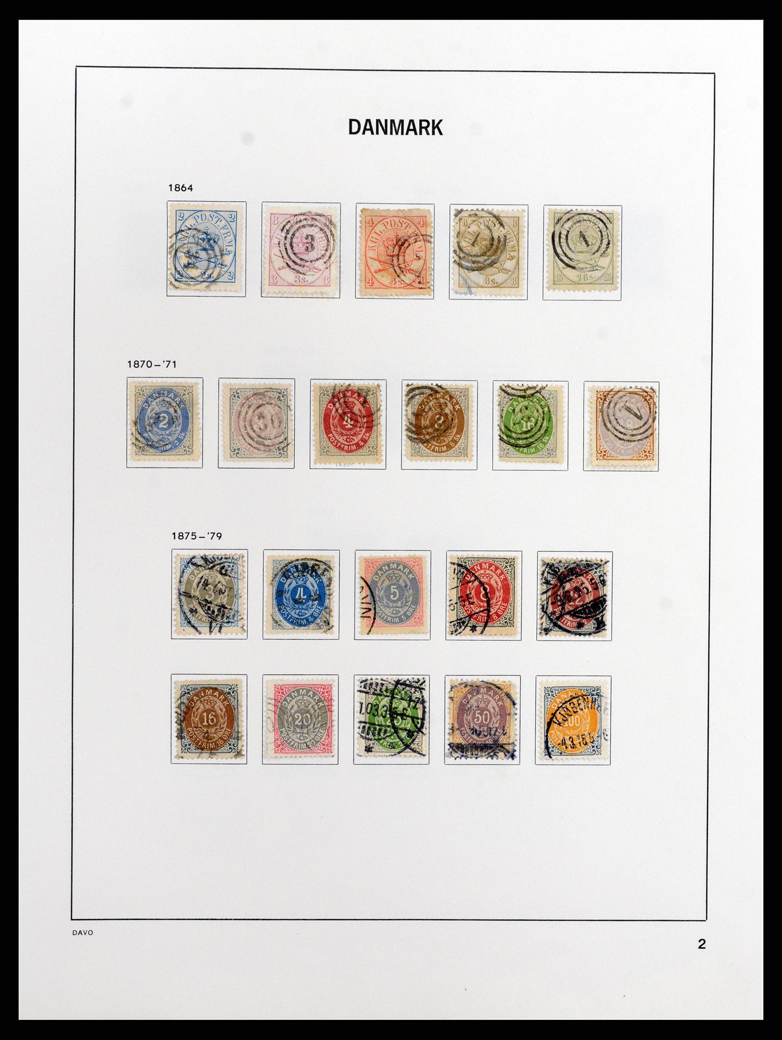 37805 002 - Postzegelverzameling 37805 Denemarken 1851-2022!!