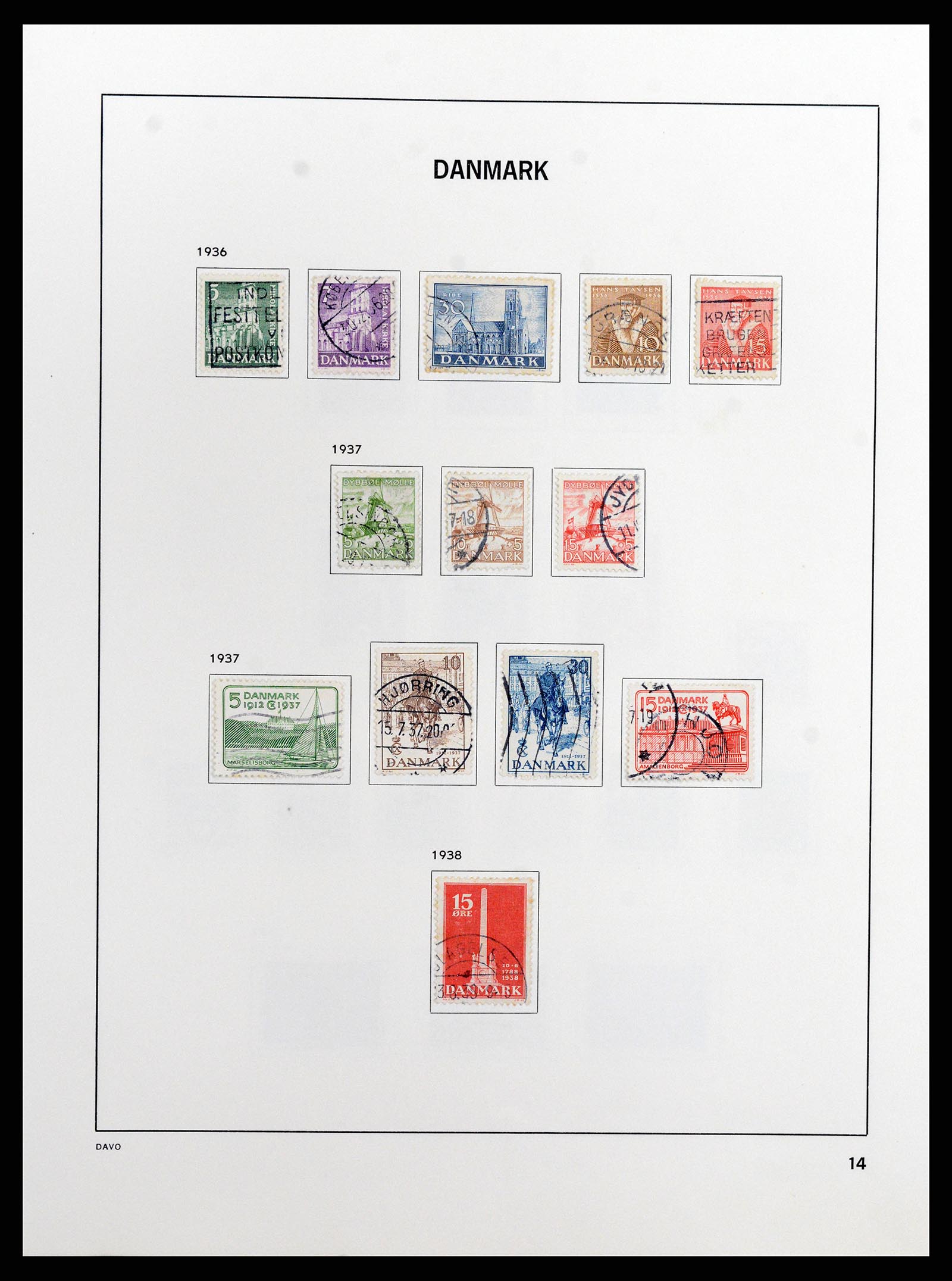 37805 014 - Stamp Collection 37805 Denmark 1851-2022!!