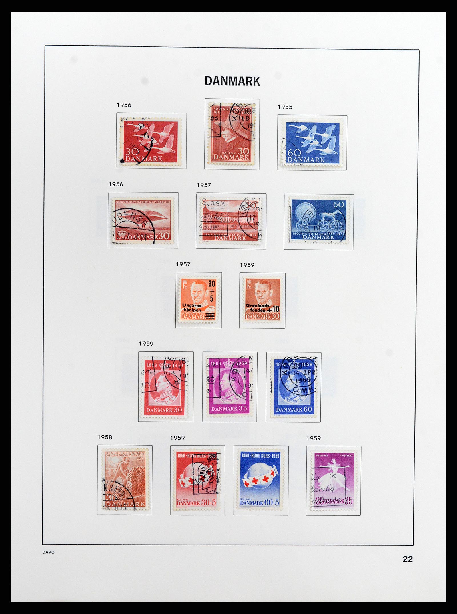 37805 033 - Postzegelverzameling 37805 Denemarken 1851-2022!!
