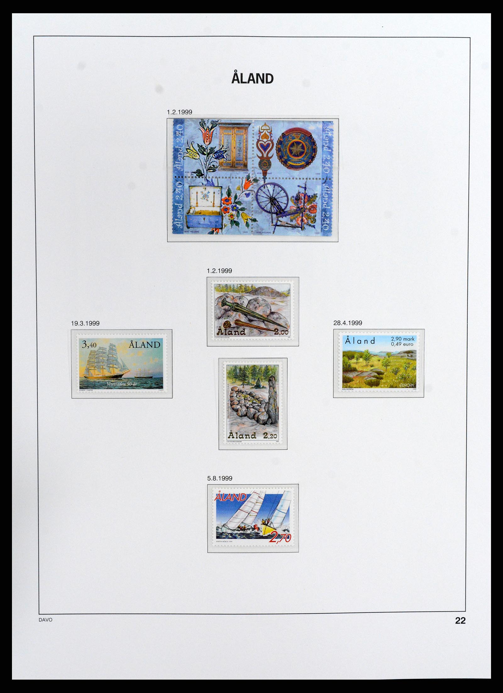 37806 022 - Stamp Collection 37806 Aland 1984-2020!