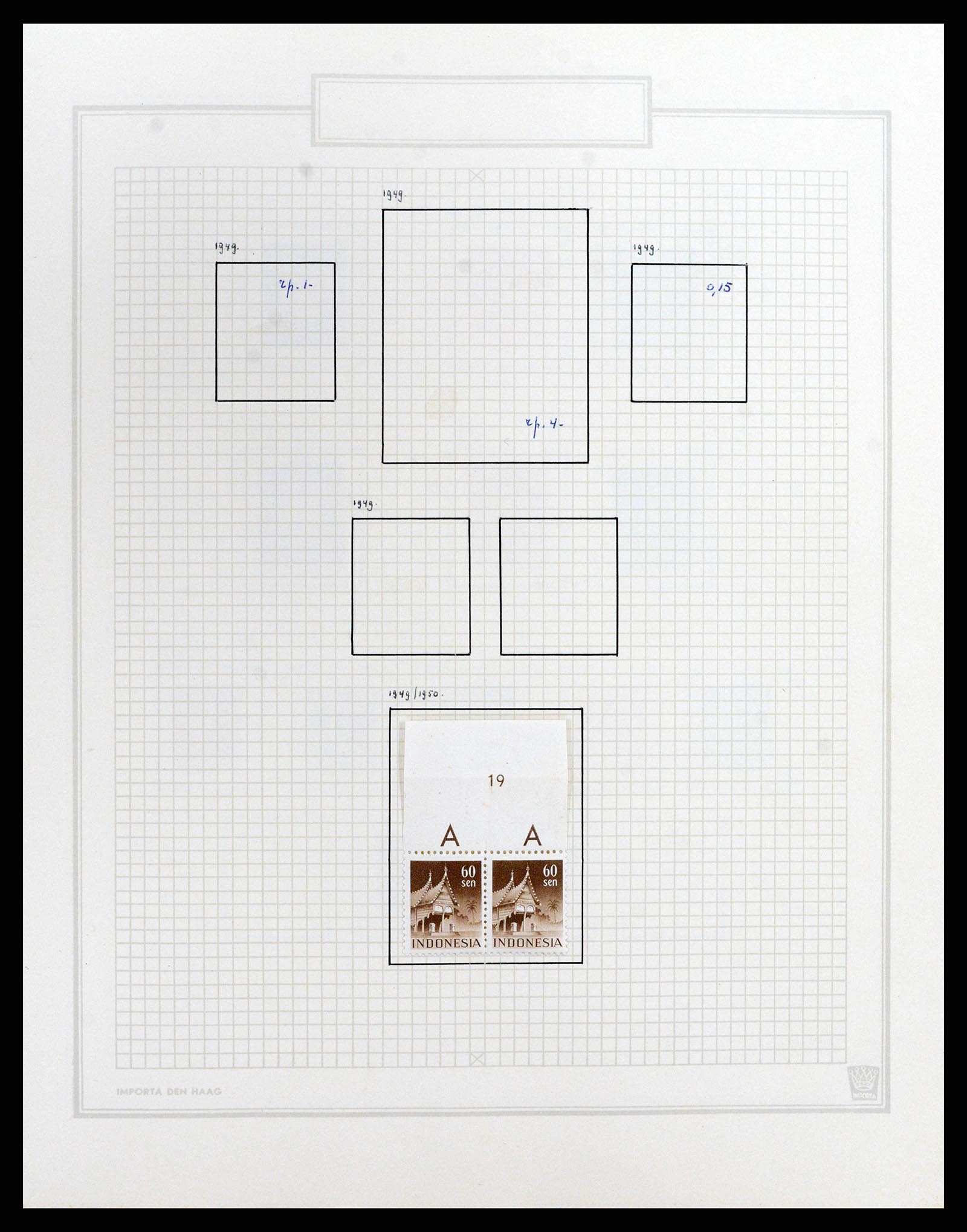 37807 007 - Postzegelverzameling 37807 Indonesië 1948-1977.