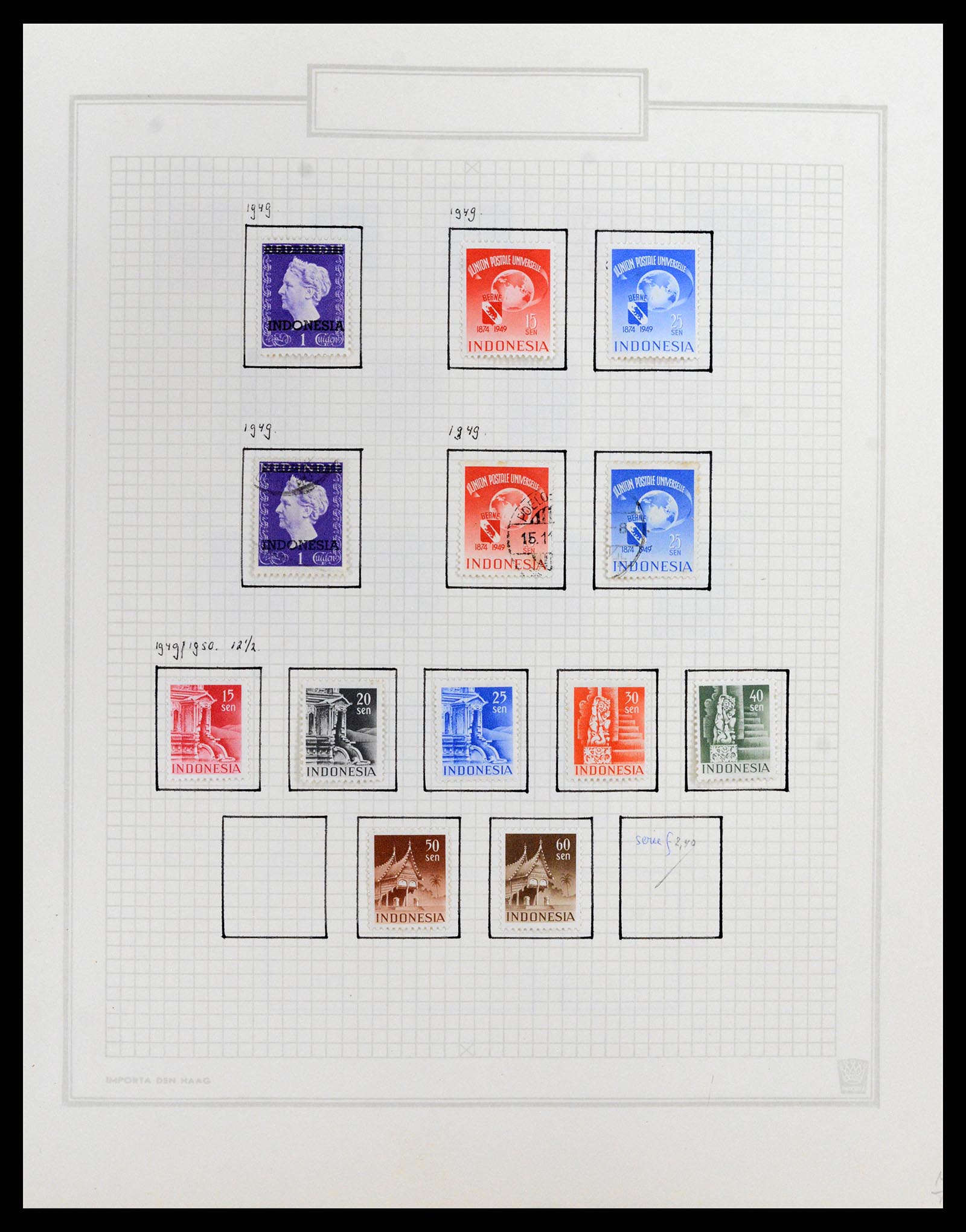 37807 008 - Stamp Collection 37807 Indonesia 1948-1977.