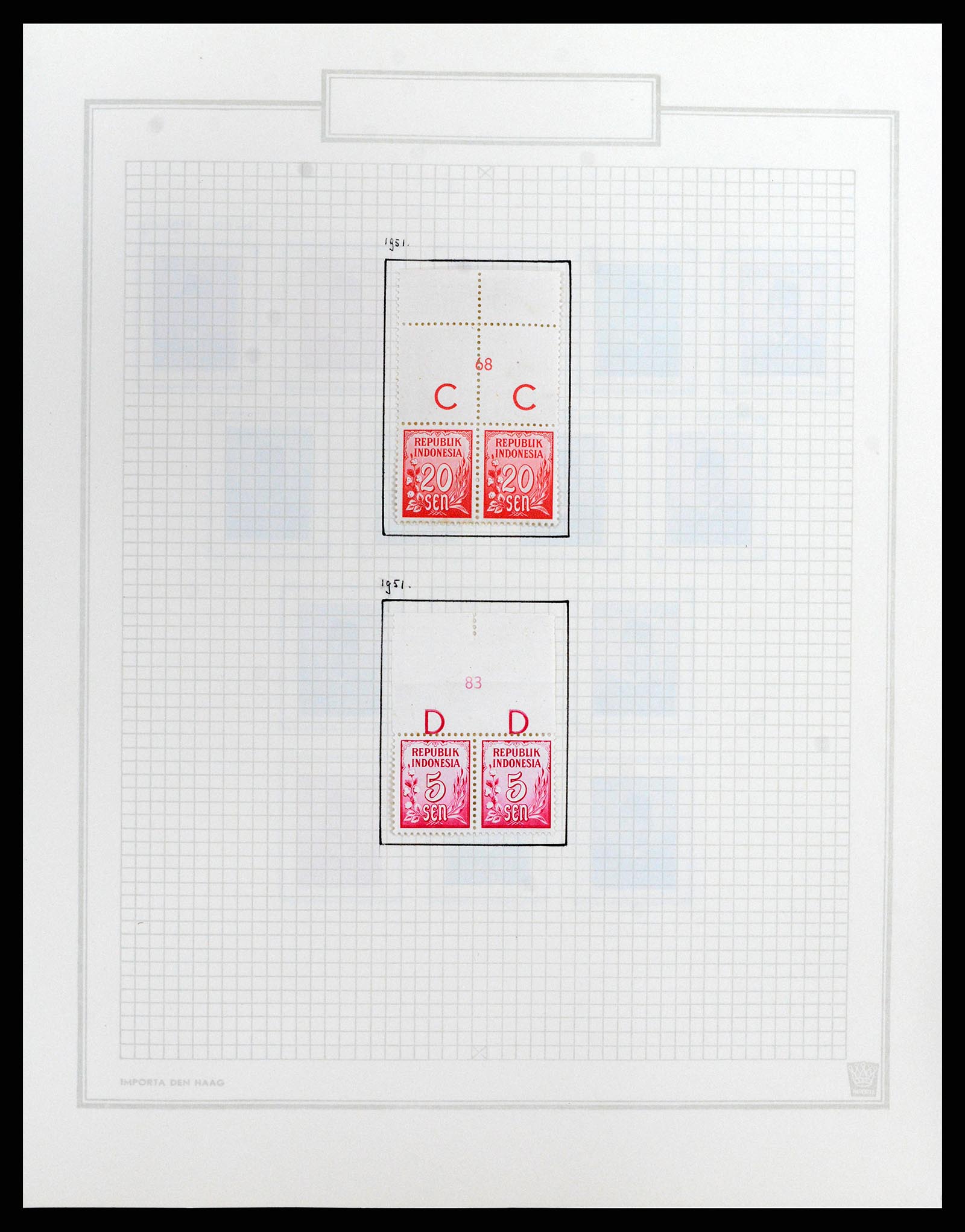 37807 021 - Stamp Collection 37807 Indonesia 1948-1977.